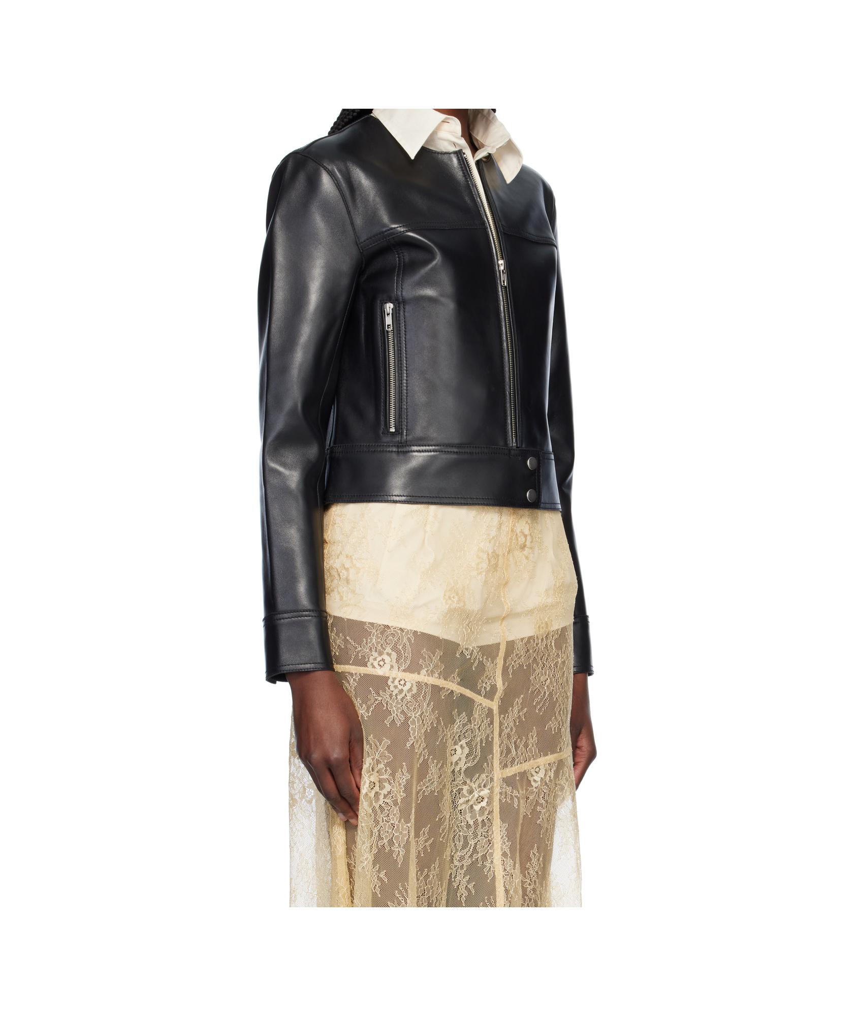 【関税込み】Stand Studio ブラック Cassie レザージャケット Black Cassie Leather Jacket by Stand Studio on Sale