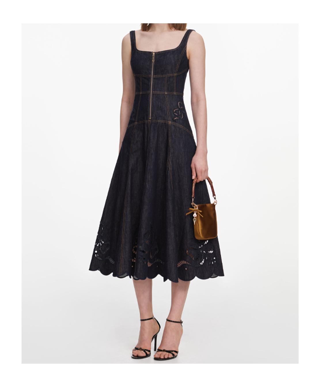 embroidered mesh dress h&m Denim Embroidered Shirtdress BT6478D