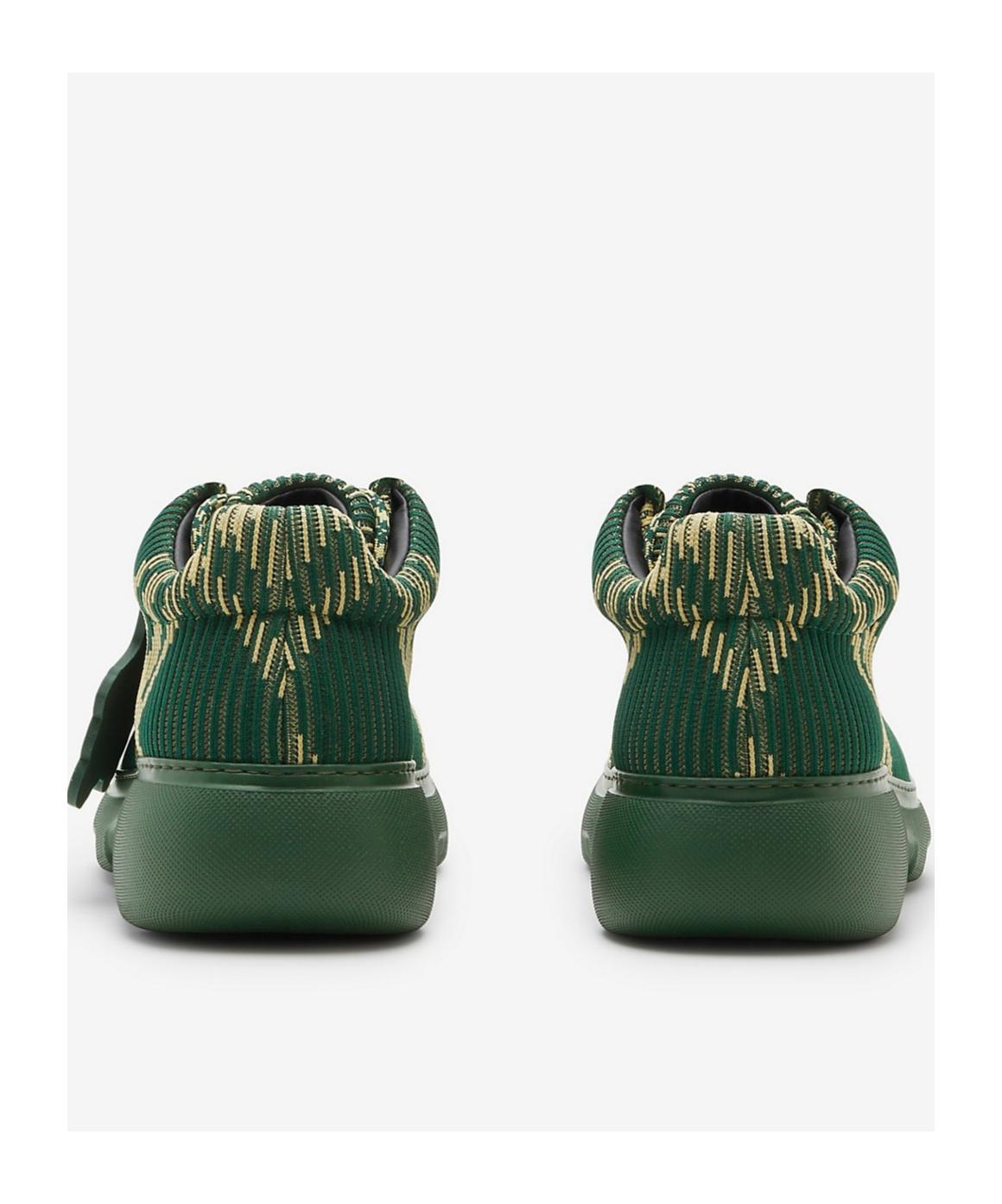 Burberry Ekd Check-Printed Lace-Up Derby Shoes in Green for