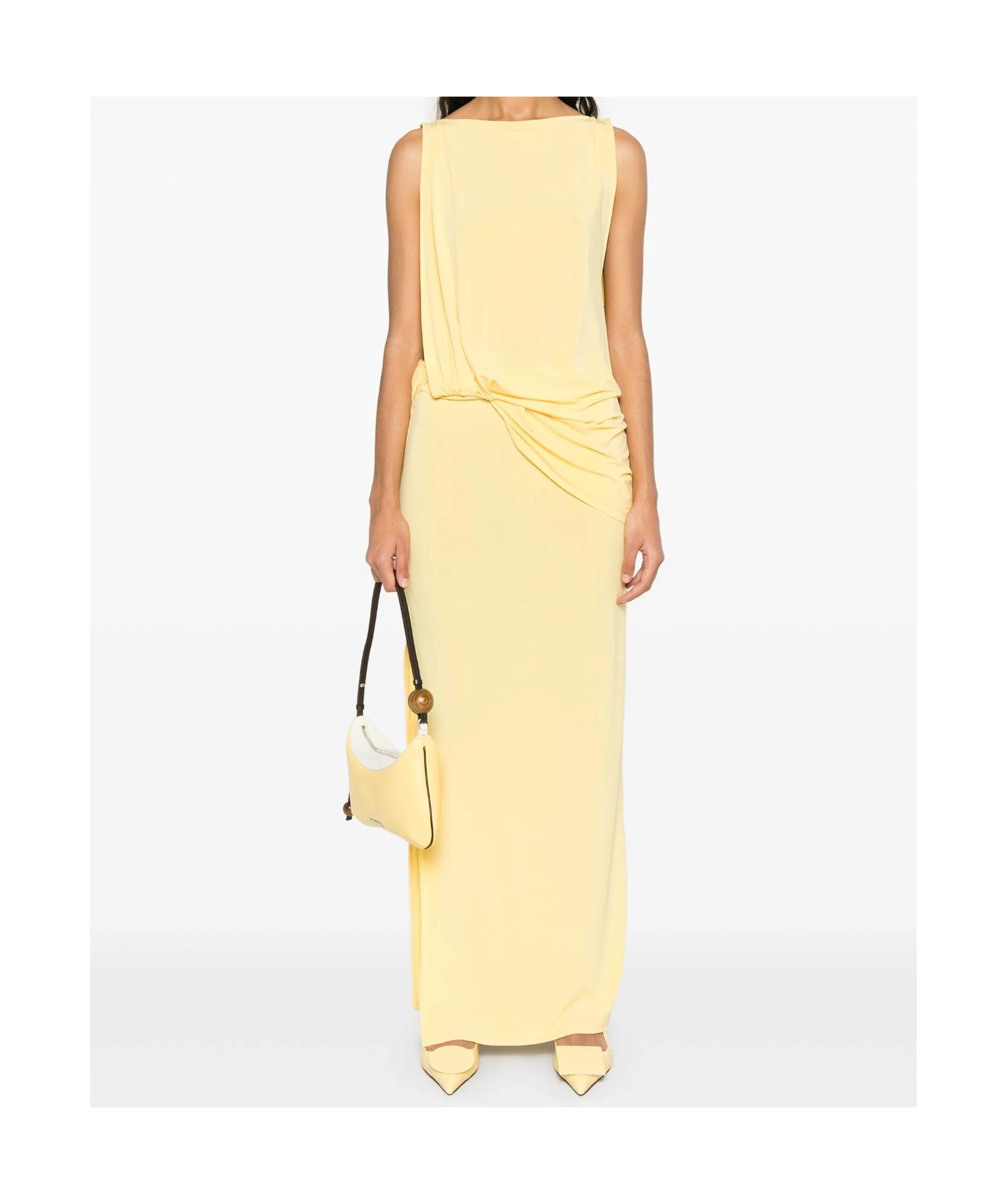 【jacquemus・ジャックムス】 LONG DRESS ワンピース Jacquemus Twist Detailed Long Dress in Yellow | Lyst