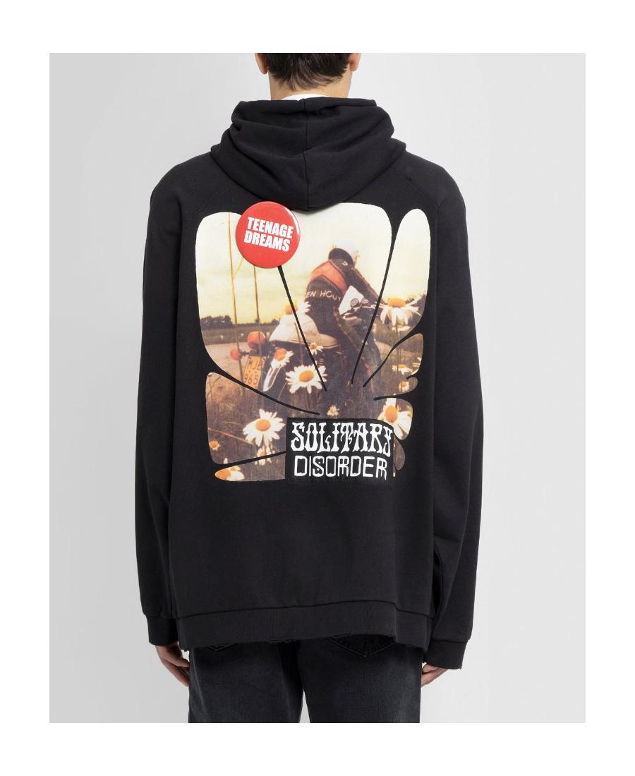 Raf Simons Teenage Dreams Zipped Hoodie in Black for Men | Lyst