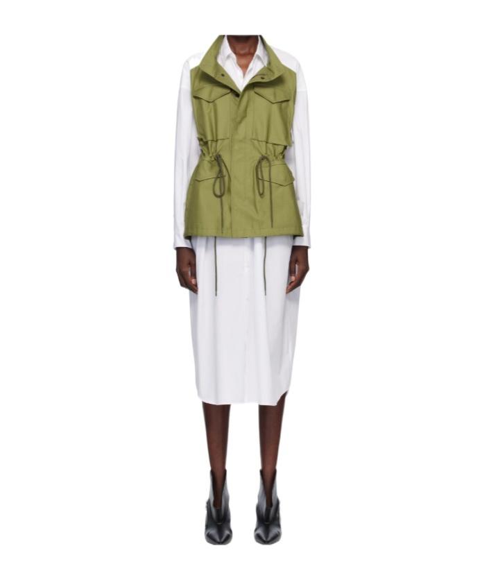 JUNYA WATANABE プリーツシャツドレス JUNYA WATANABE,ジュンヤワタナベ,エステルチンツサテンシャツドレス