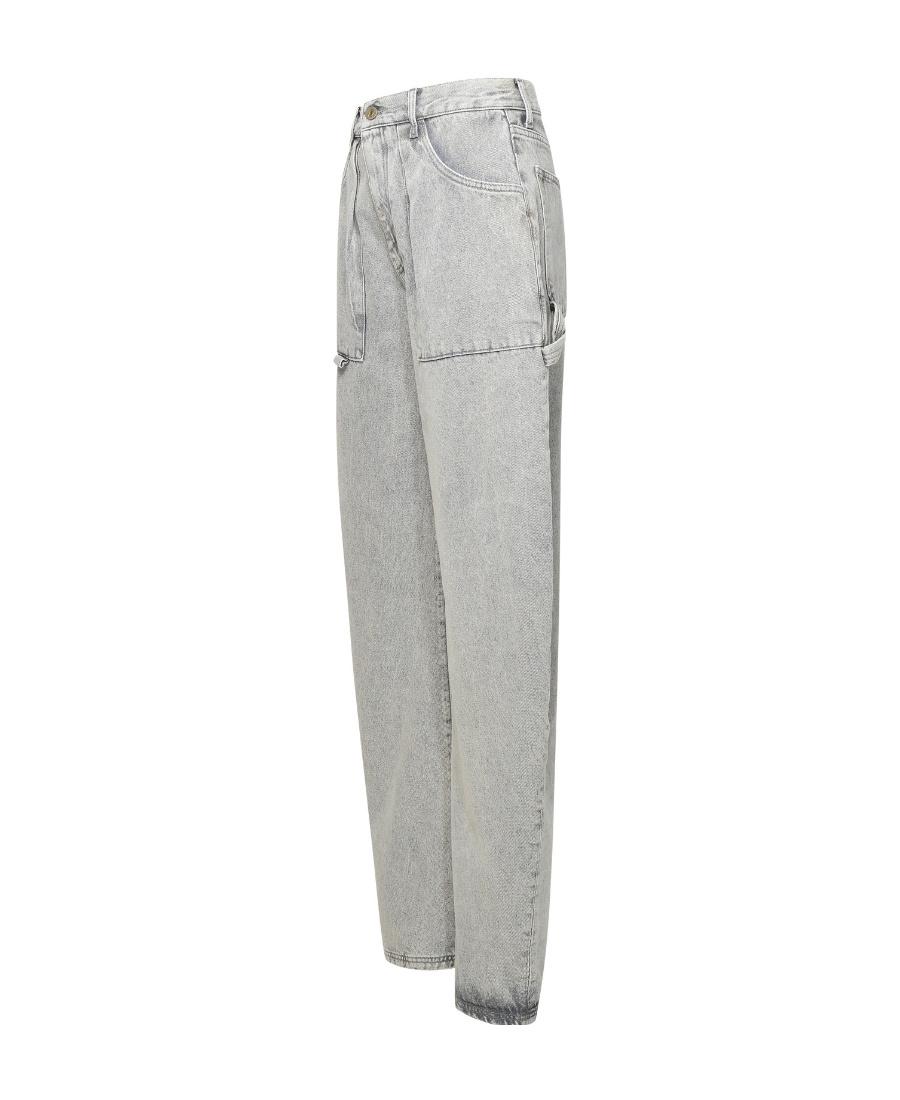THE ATTICO 251WCP00277024 関税送料込 The Attico Effie High-Waist Wide-Leg Jeans in Gray | Lyst