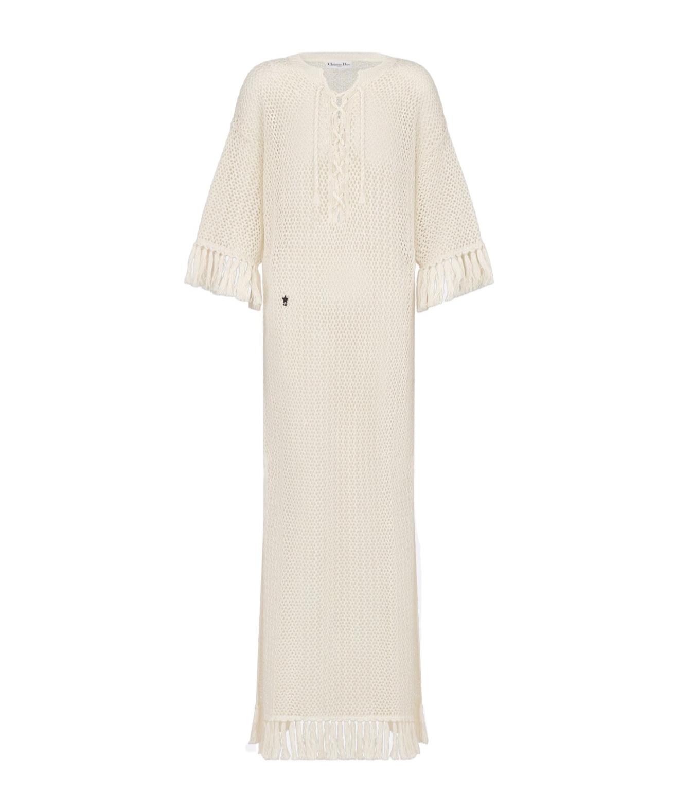 Dior Iviera Tassel Dress in White | Lyst