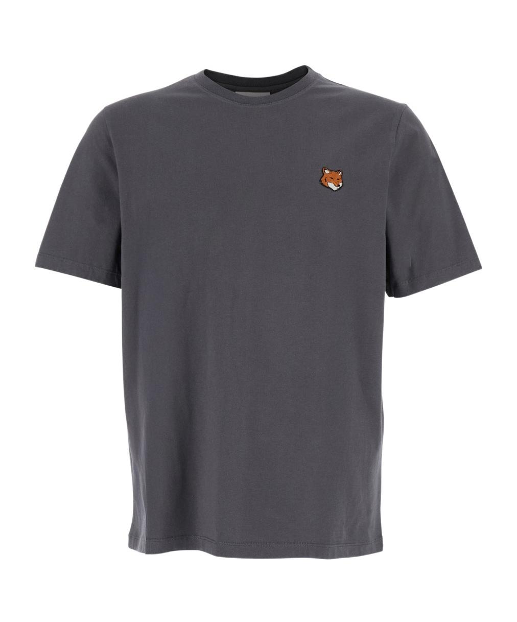 MAISON KITSUNE｜SHORT-SLEEVED ROUND NECK T-SHIRTS (SURFI Maison Kitsuné Men's Surfing Foxes Comfort T-Shirt in Paper