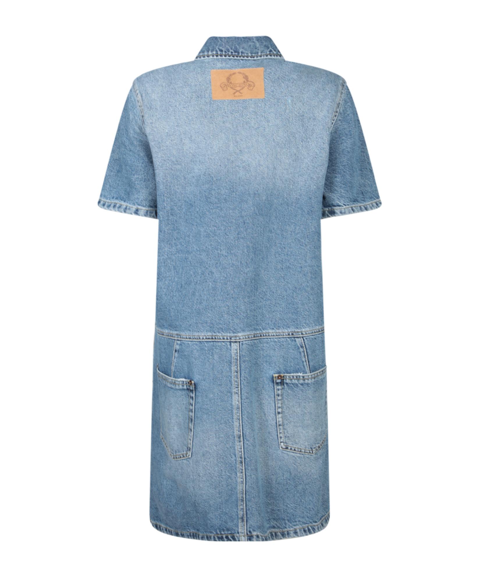 ワンピース Moschino Jeans Denim Dress Moschino Jeans Dark Wash Denim Dress in Black – Ashia Mode