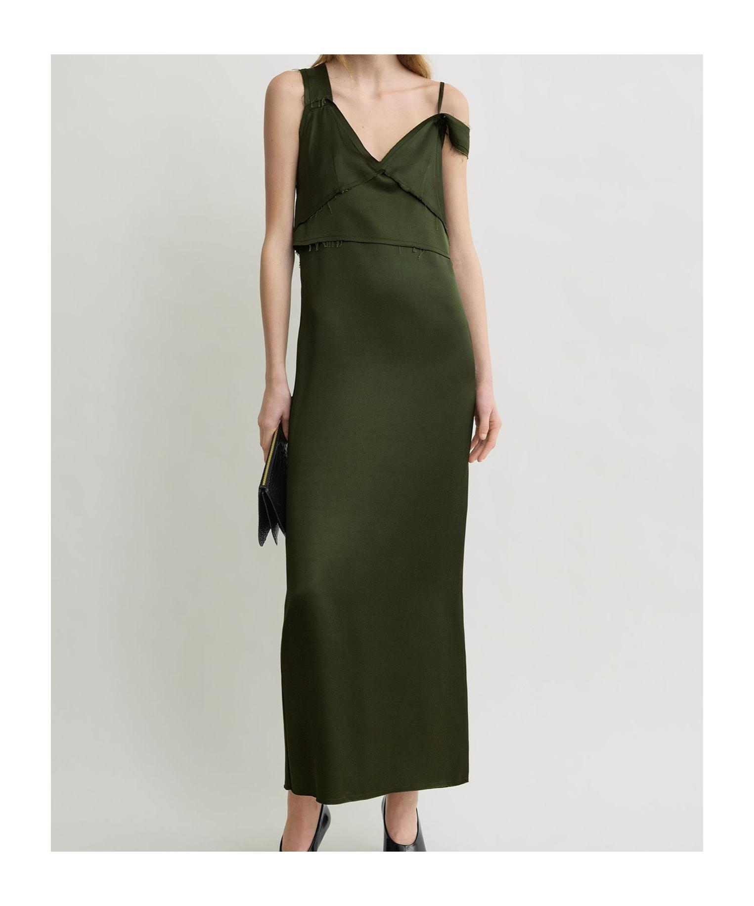 toteme green dress Toteme Strapless Dupioni Midi Dress In Green - 40% Off
