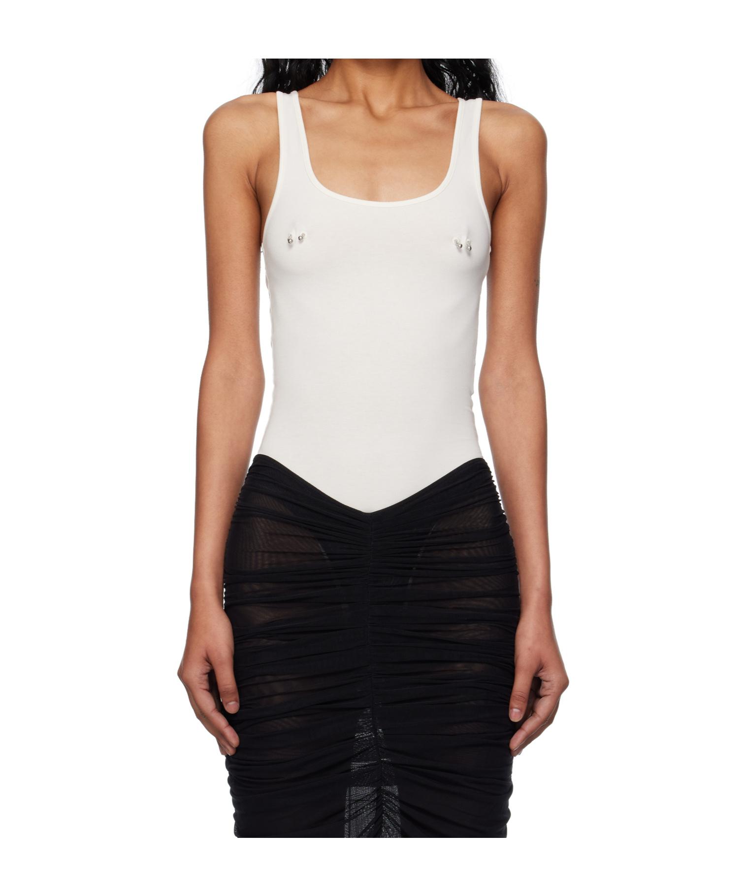 【関税込み】Mugler ブラック Pierced タンク ボディスーツ MUGLER - BLACK TANK PIERCED BODYSUIT – LE LABO STORE