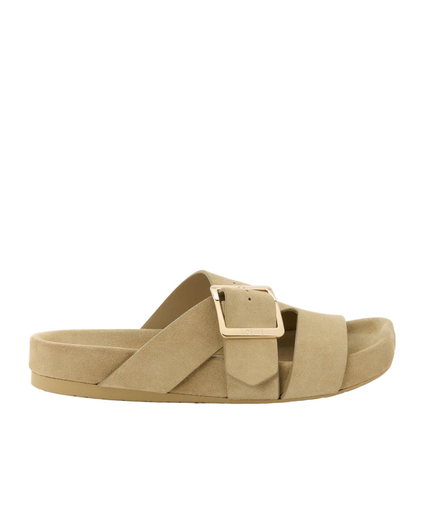 ■LOEWE■ロゴストラップ イース スライドサンダル Loewe Sandals for Women | NET-A-PORTER
