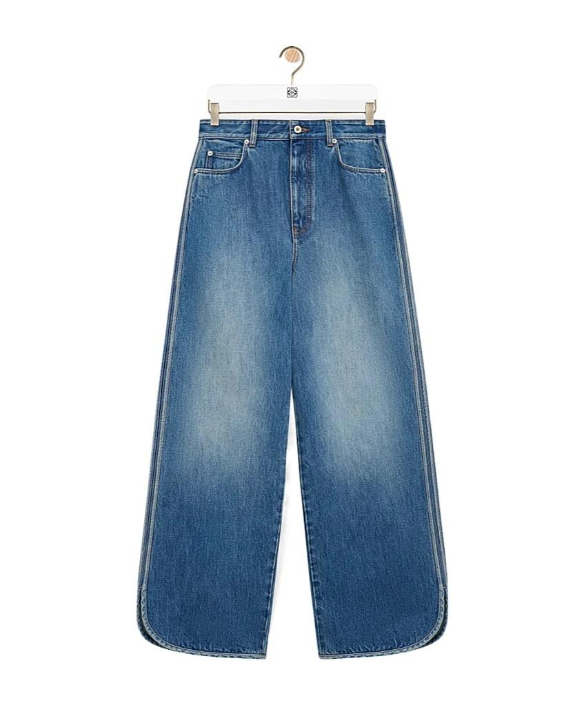 25SS new/LOEWE フラメンコハイライズワイドジーンズ Jeans Blue Flamenco jeans in denim Blue - LOEWE