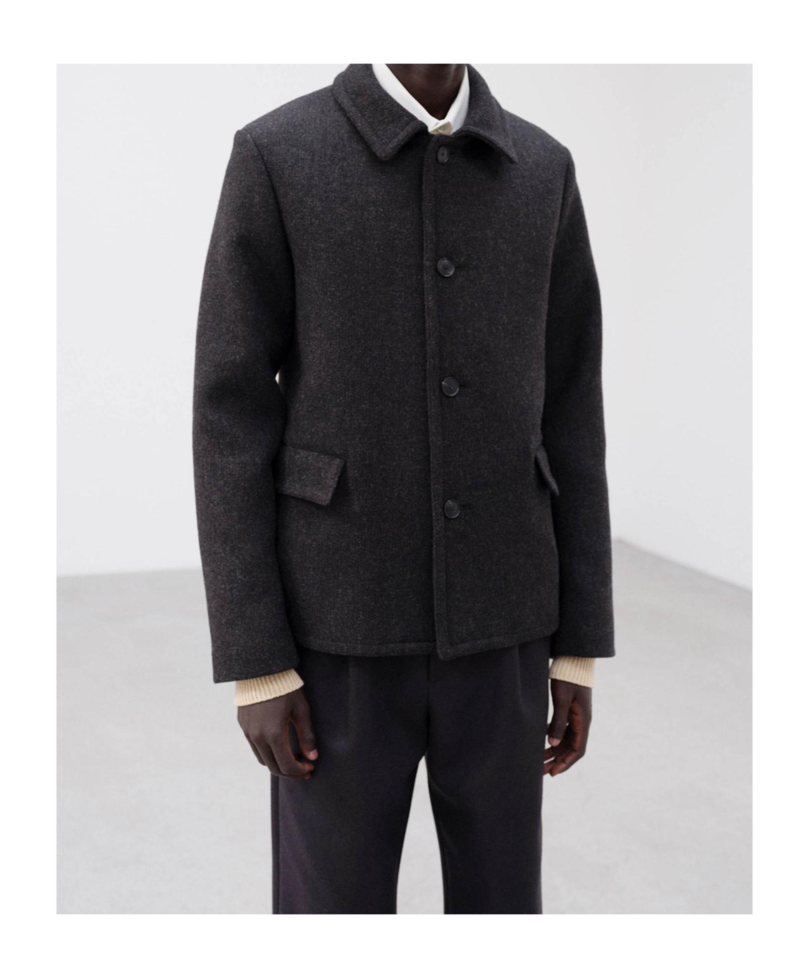 AURALEE Shetland Wool Double Cloth Blouson in Black for Men | Lyst