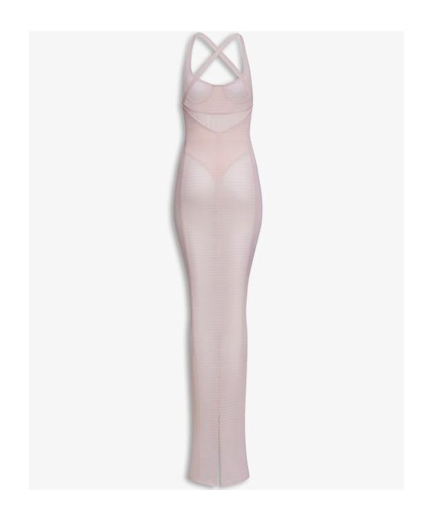 Alaa Sculpting Semi-Sheer Dress in White | Lyst