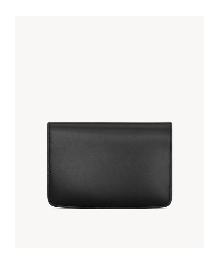 ■Saint Laurent■ Monogram Voltaire Passport Wallet Black Go SAINT LAURENT Monogram Voltaire Passport Wallet Black:Gold
