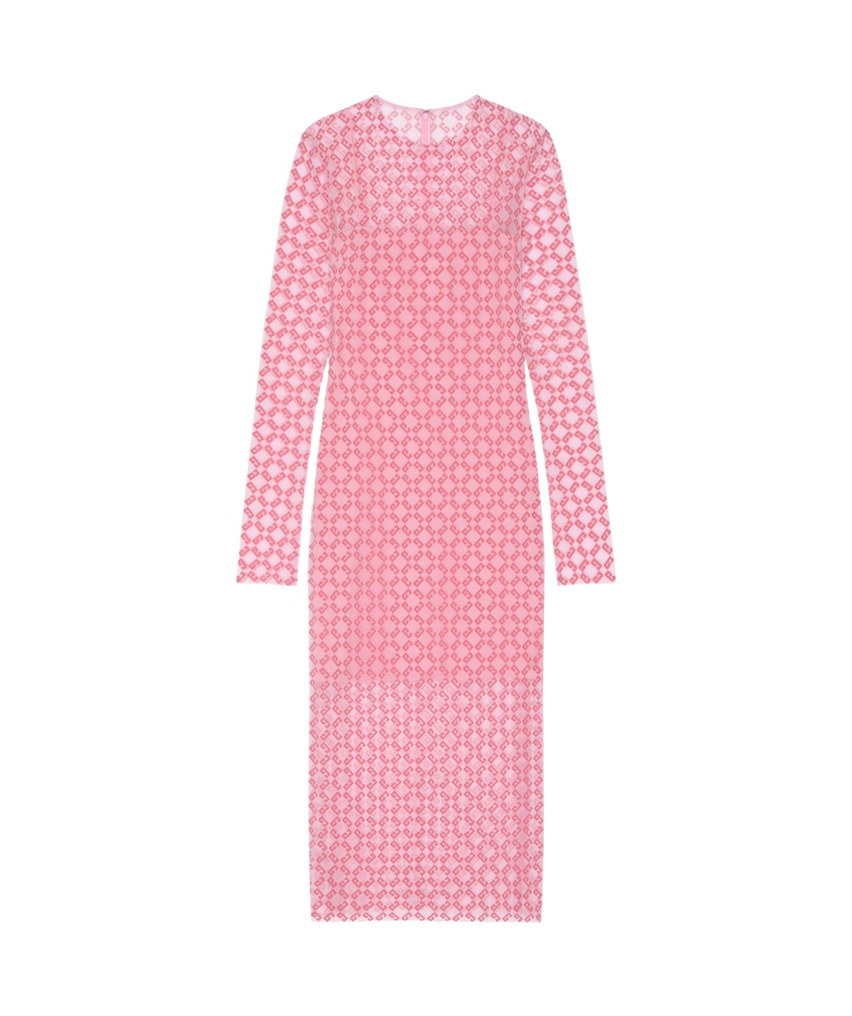 ワンピース Givenchy Pink Lace 4G Long Dress Givenchy Pleated Long Dress in Pink | FWRD