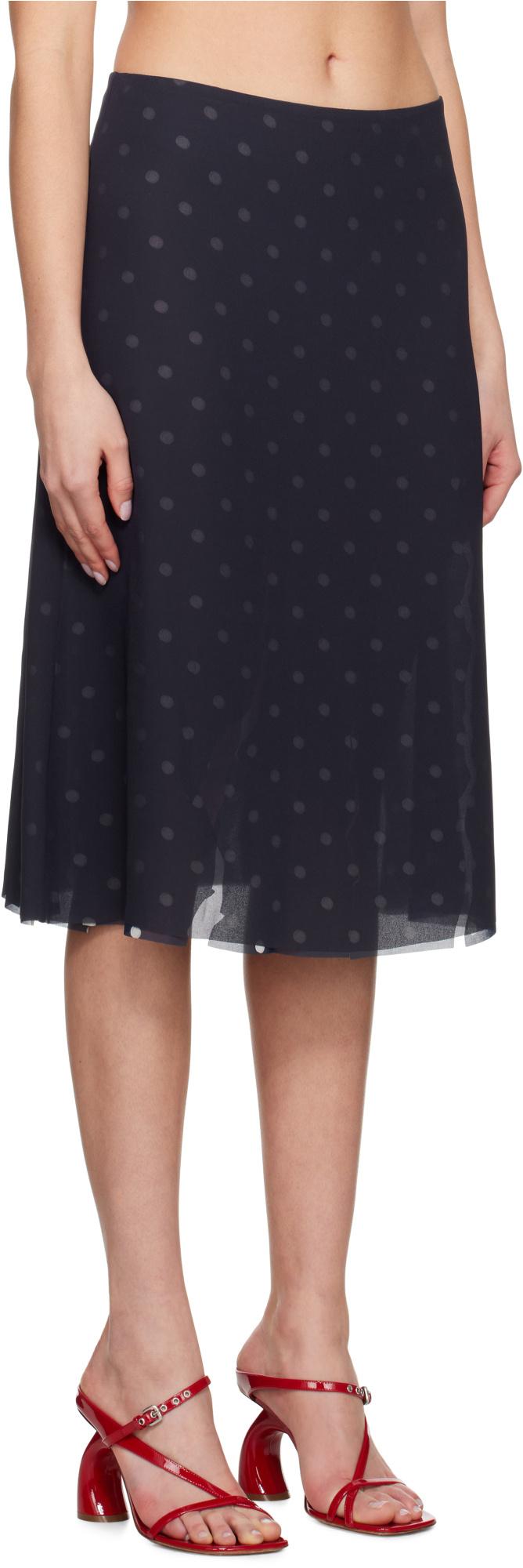 Acne Studios Mesh Layered Skirt in Blue | Lyst