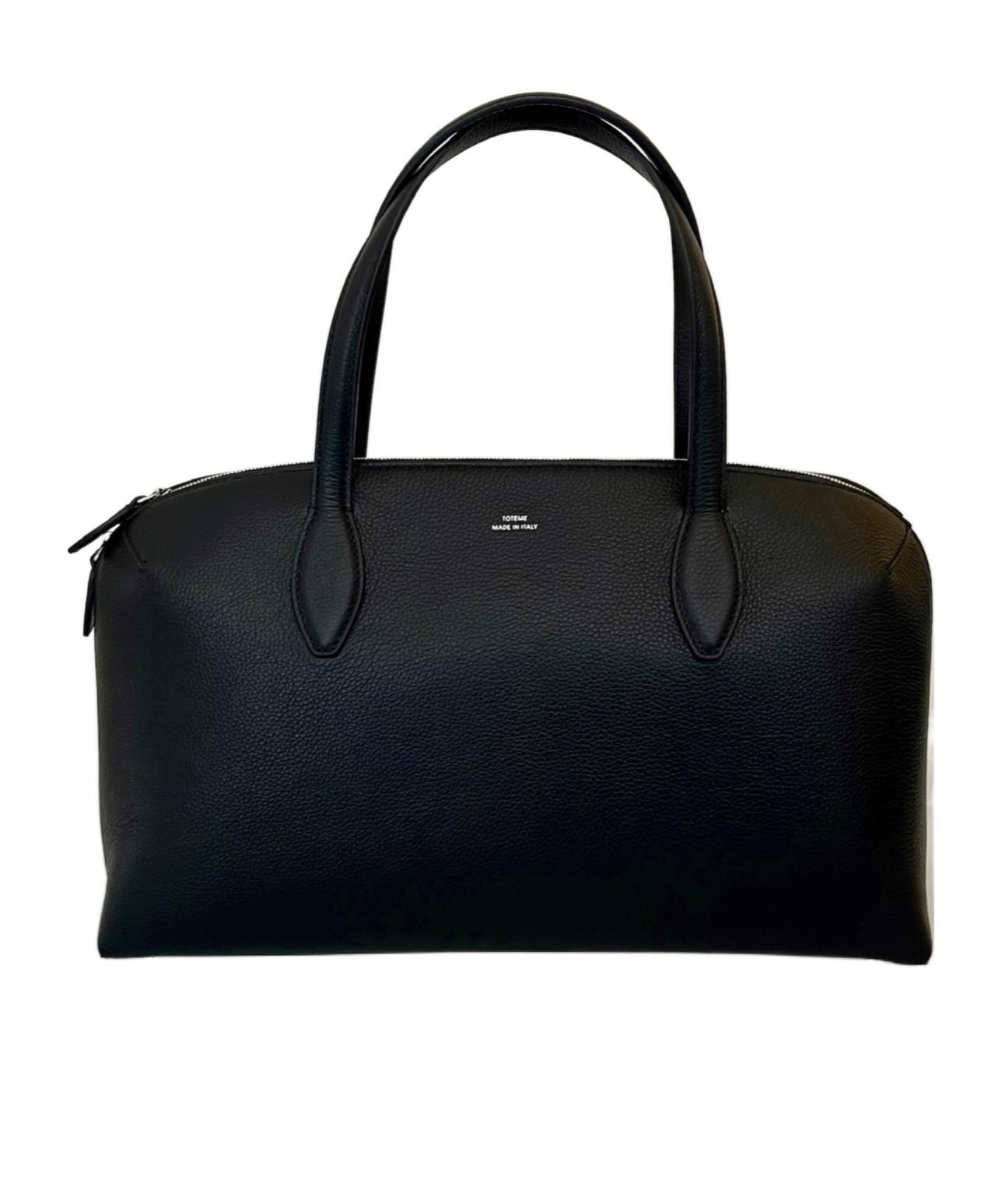トートバッグ toteme Day Shopper Bag - TOTEME - Leather - Black Toteme Curved Grain Leather Day Tote Bag | Neiman Marcus