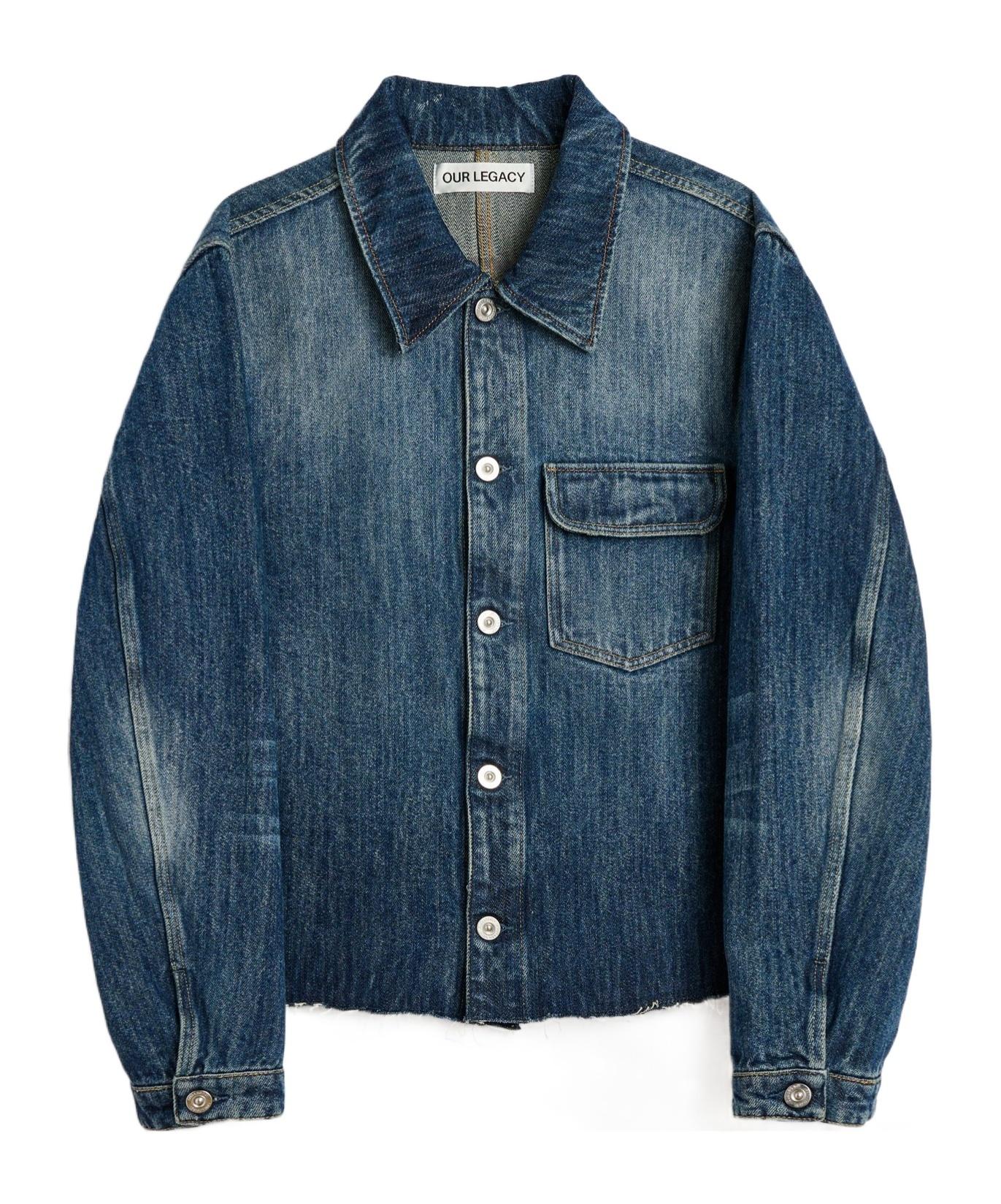 Our Legacy Raw Hem Denim Jacket in Blue for Men | Lyst