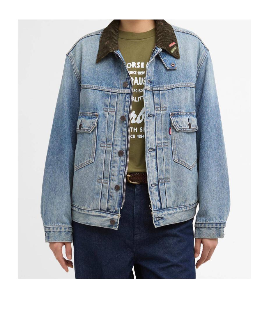 Barbour X Levi's Type Ii Denim Jacket in Blue for Men | Lyst
