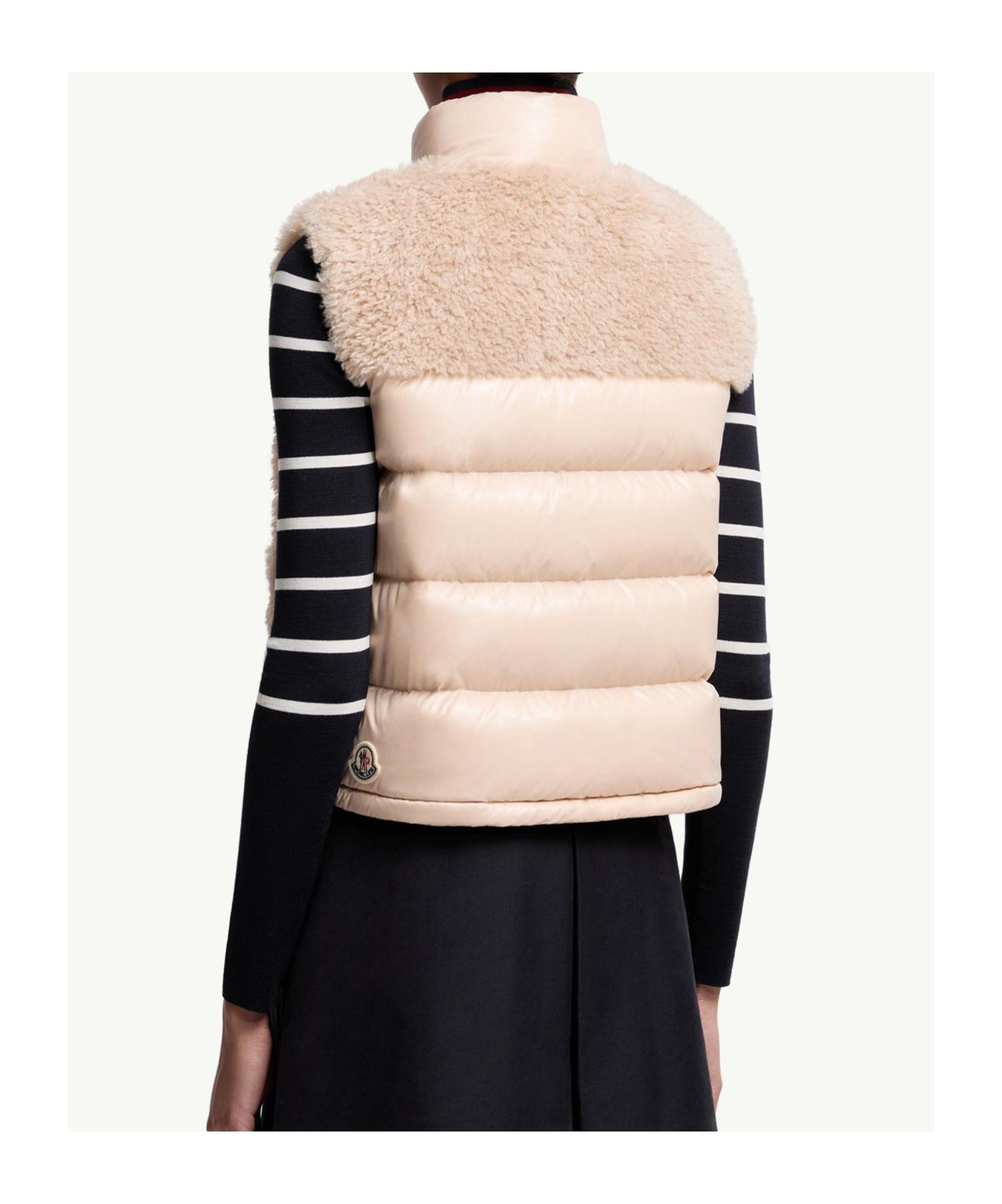 Moncler◆Floy Teddy Down Gilet◆ダウンジレ Moncler Planeze Teddy Down Gilet in Natural | Lyst