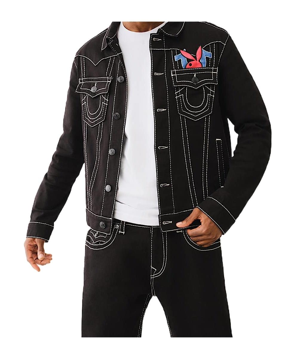 TRUE RELIGION Playboy X Jimmy Big T Jacket in Black for Men | Lyst