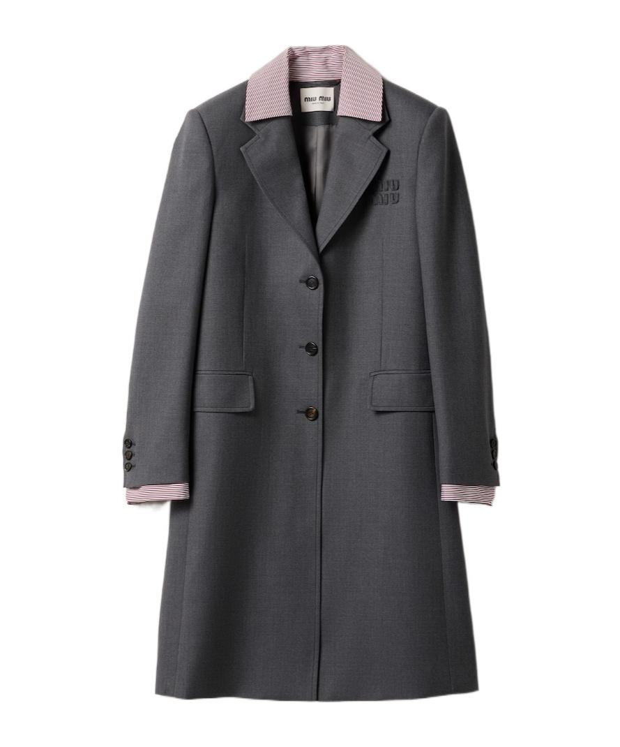 miu miu ダークネイビー　ウール　ロングコート　40サイズ Miu Miu Long coats and winter coats for Women | Online Sale up to