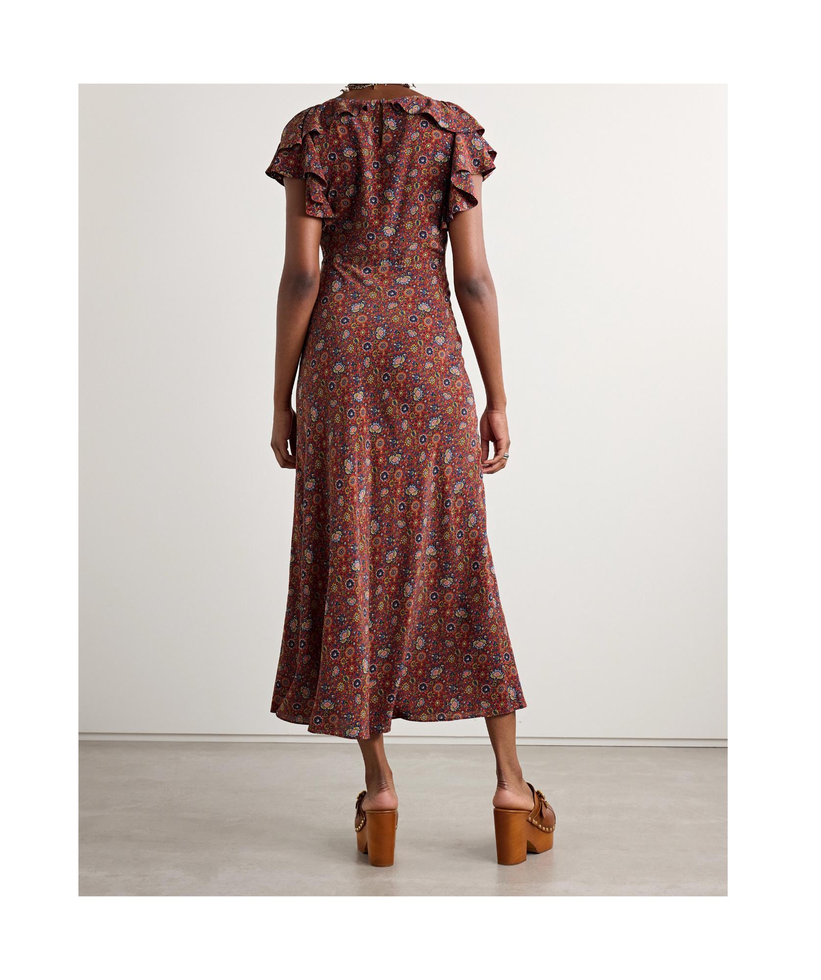 open lace back dress Red goddess maxi dress – Kayame main image 0