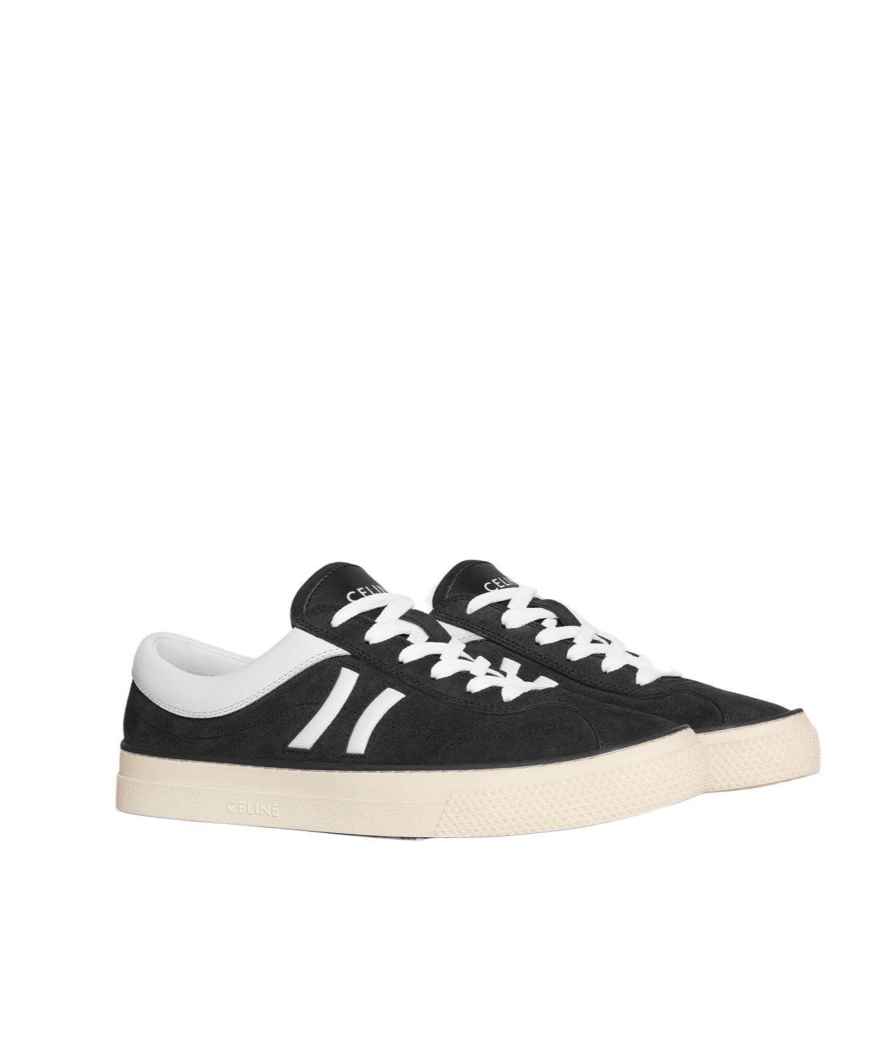 ★CELINE★SUNSET レースアップ ロースニーカー ネイビー Celine Low Top Sunset Sneaker - Blue and White – LOZURI®
