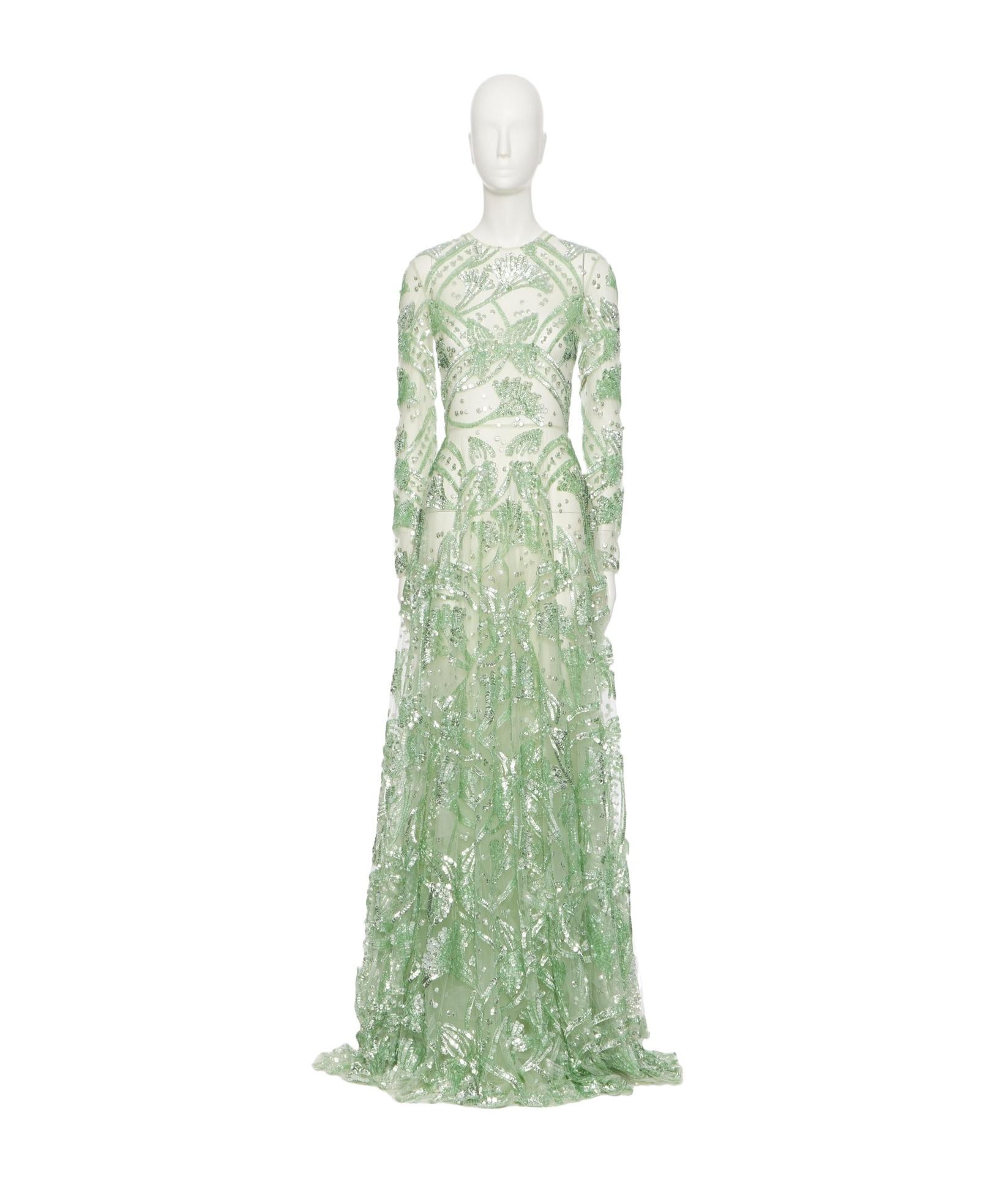 green dress valentino Valentino - Lime Green Pliss Midi Cape Dress