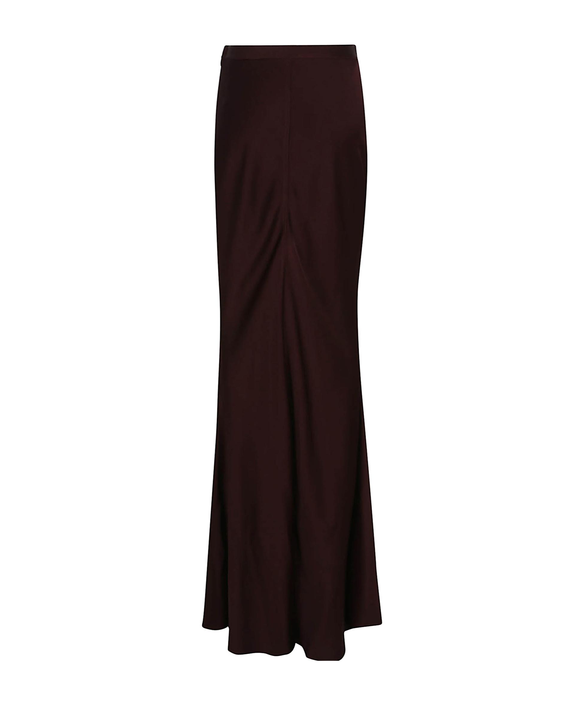スカート Elisabetta Franchi Black Satin Midi Skirt Elisabetta Franchi Black Satin Skirt | ShopSimon