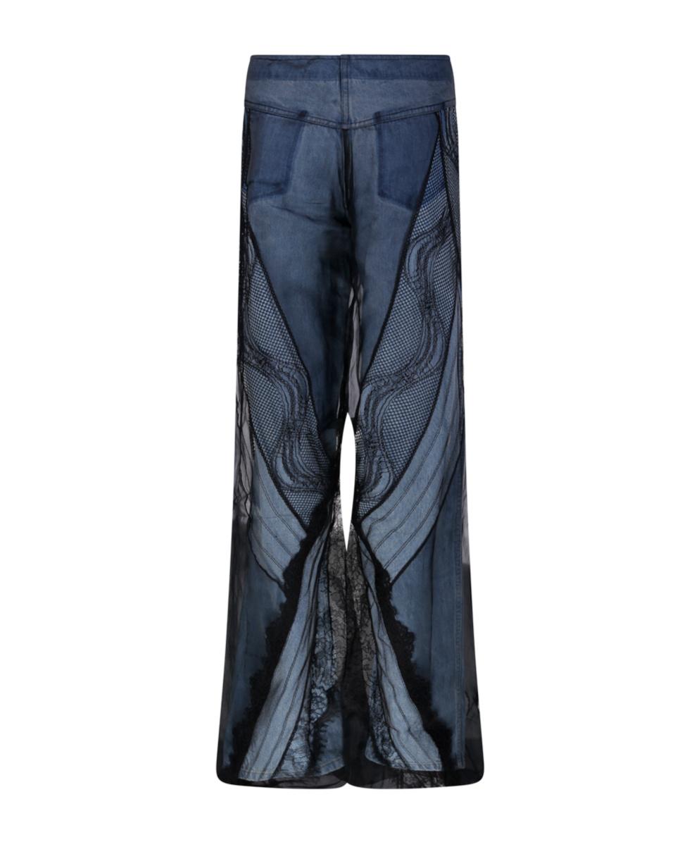 デニム・ジーパン CHRISTOPHER ESBER Women Denim Pants 412581 24025365 Black Christopher Esber | Encased Lace Denim Jean