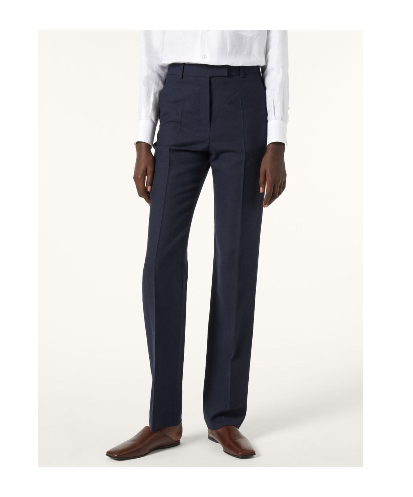 Loro Piana Davey Pressed Crease Pants in Blue | Lyst