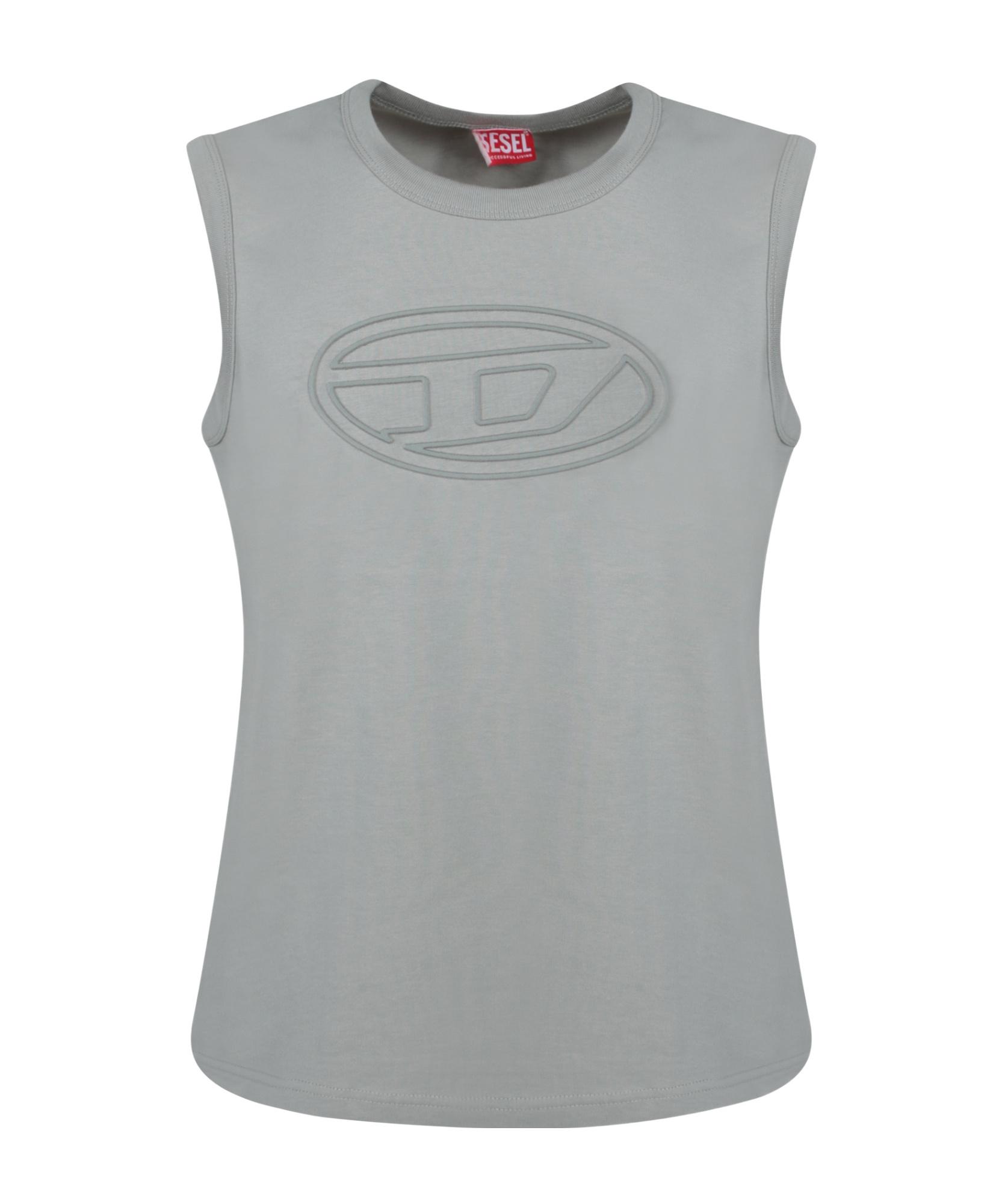 Men's Knit tank top with devoré sweat stains | White | Diesel