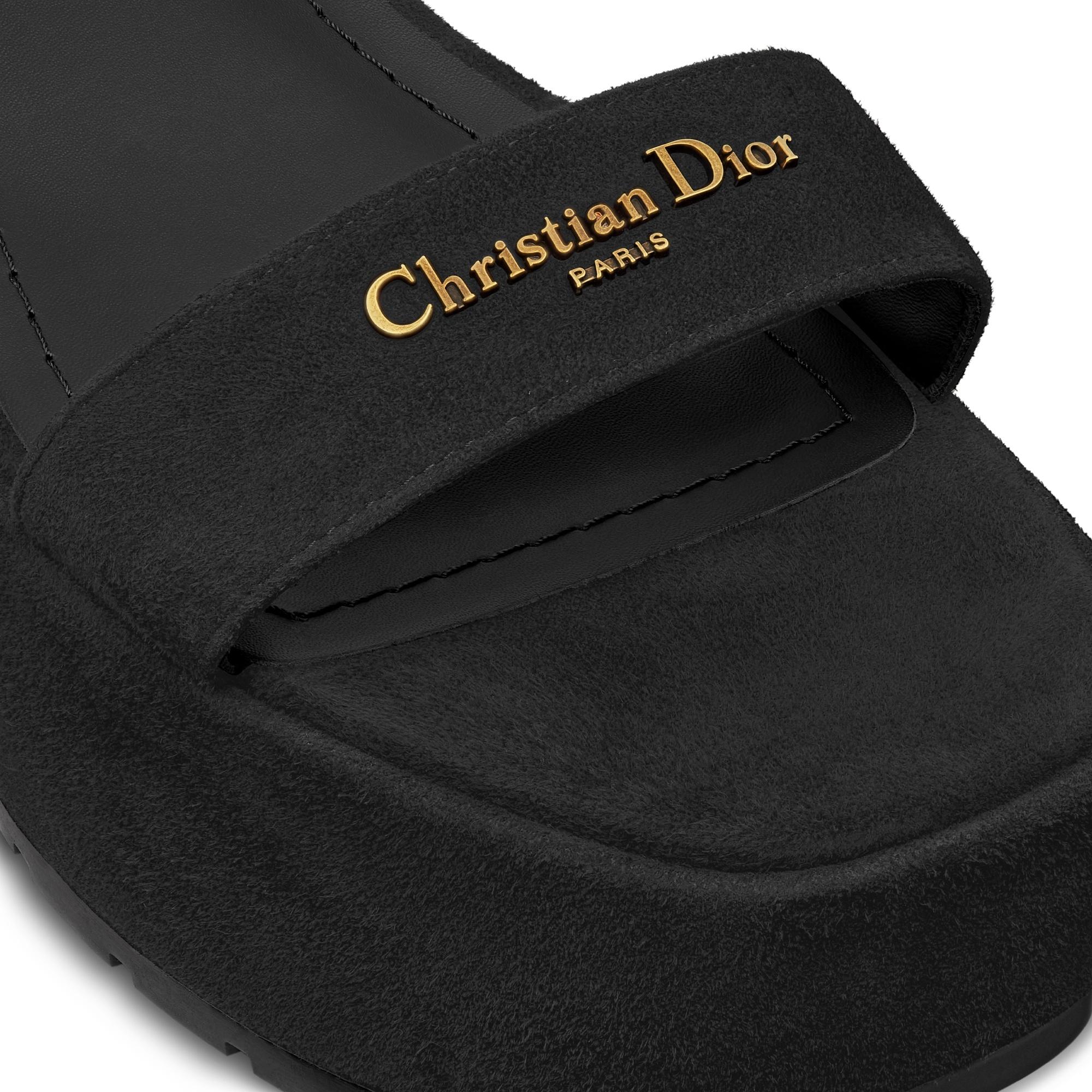Dior Christian D-Lane Platform Sandals in Black | Lyst
