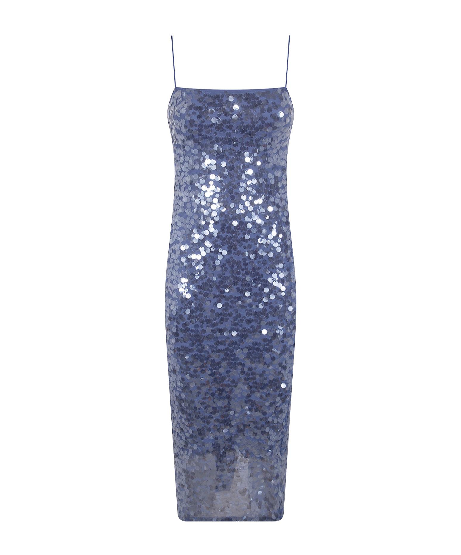 blue sequin slip dress Ilona Rich Blue Sequin Cami Dress – Rich Fashion