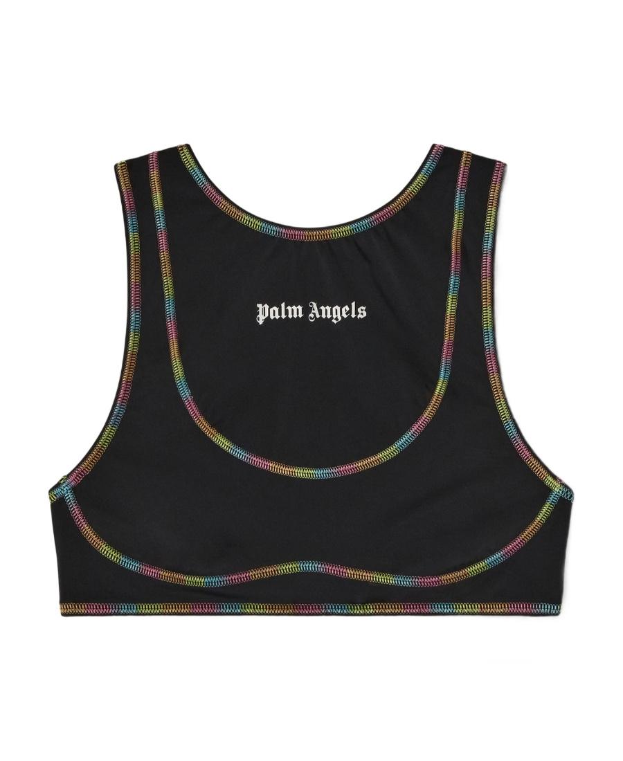 インナー・ルームウェアその他 PALM ANGELS 'Rainbow Miami' sports top Black Palm Angelsのブラック Rainbow Miami スポーツトップスがセール中