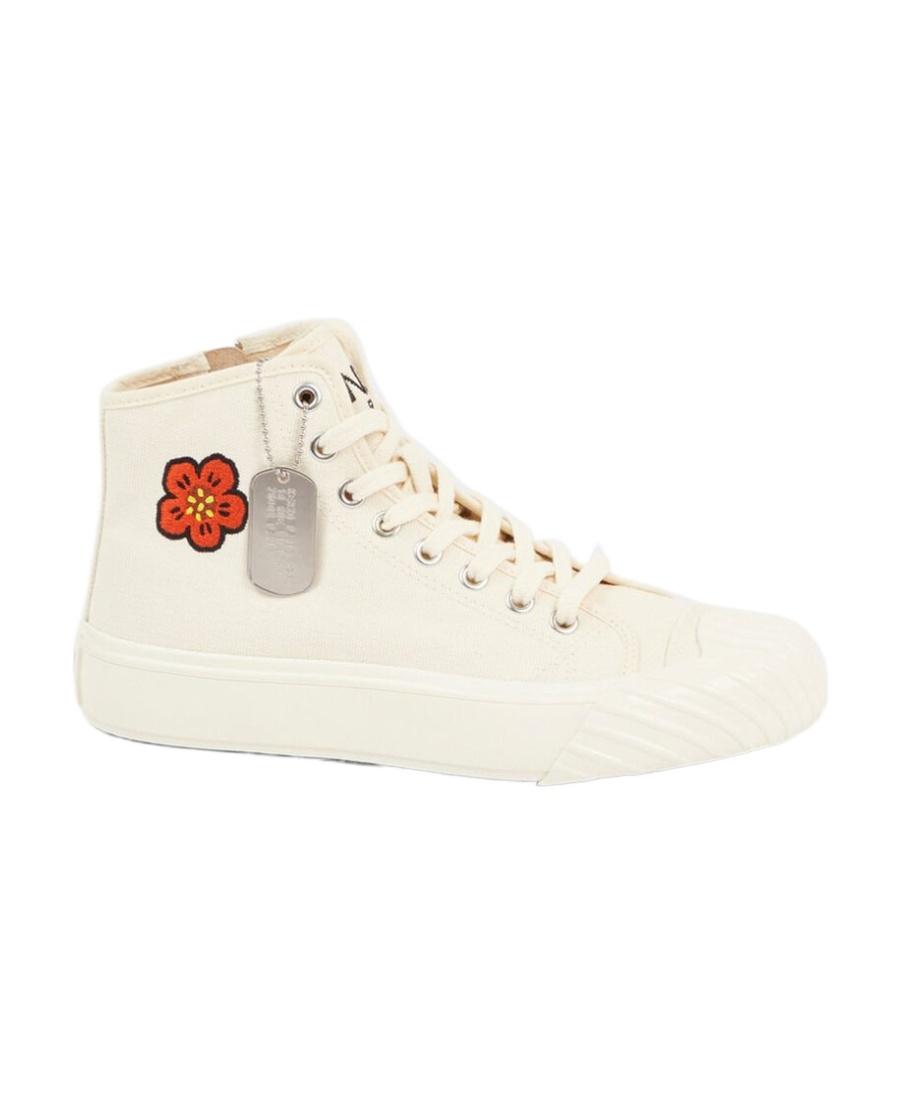 FINAL SALE♪KENZO TIGER ハイトップキャンバス スニーカー Kenzo Kids Tiger-Head-motif Sneakers | White | FARFETCH