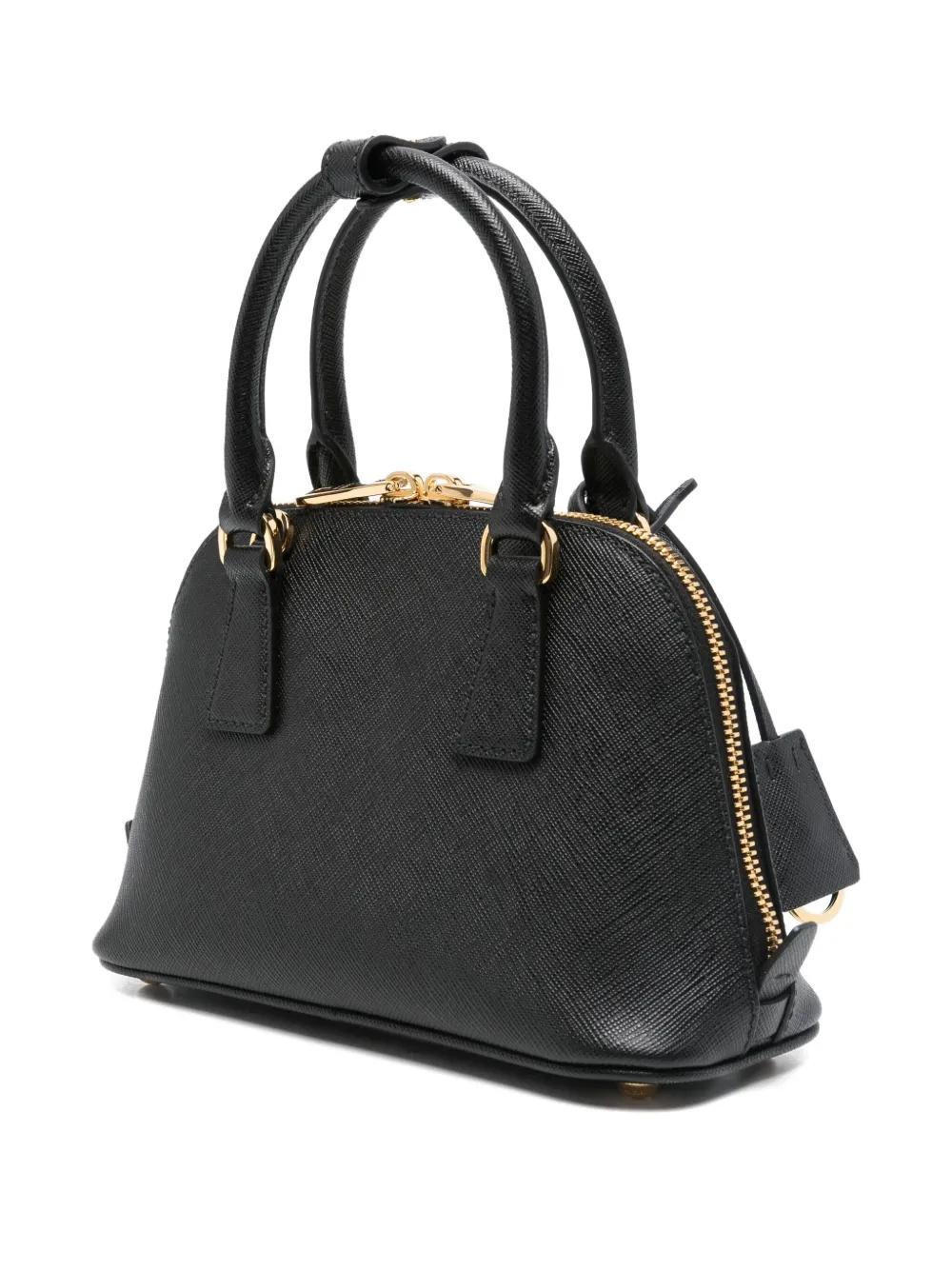 ハンドバッグ PRADA BLACK LEATHER SMALL DOUBLE HANDBAG Prada Black Leather Small Double Handbag | Lyst