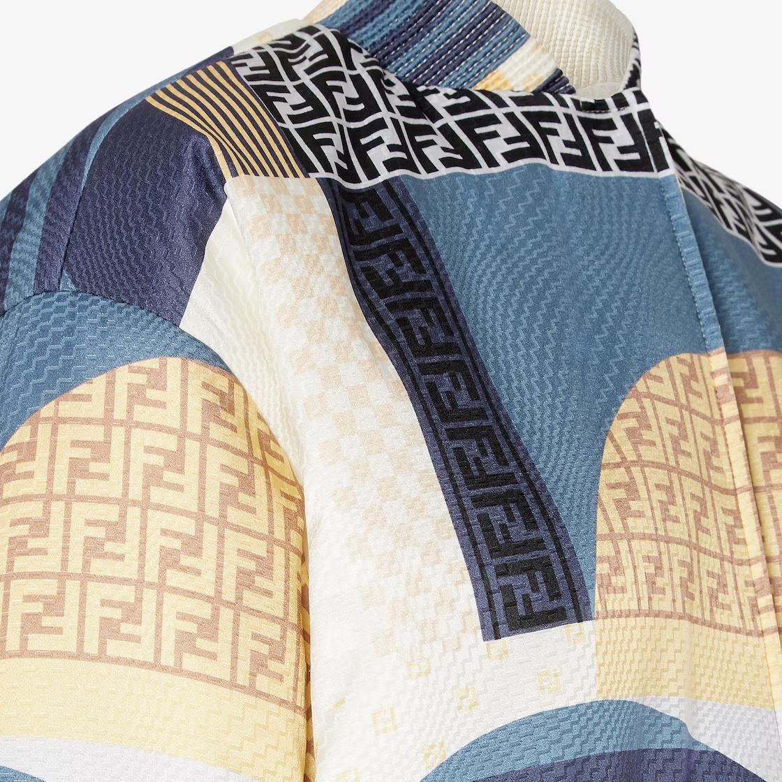 ジャケット FENDI Reversible patchwork silk bomber Fendi Patchwork Printed Bomber Jacket in Blue | Lyst