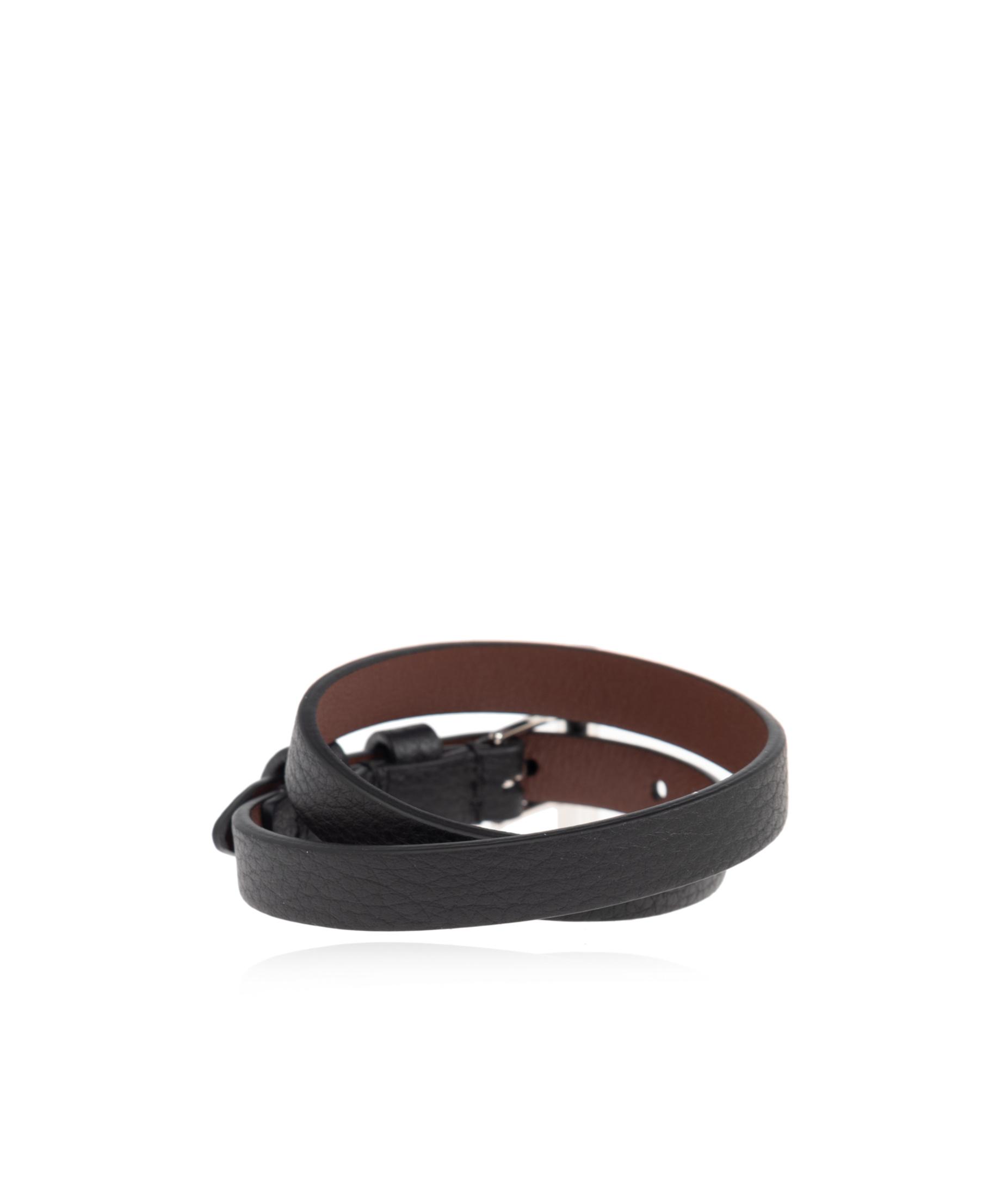 McQueen T-Bar Double Wrap Bracelet in Black for Men | Lyst