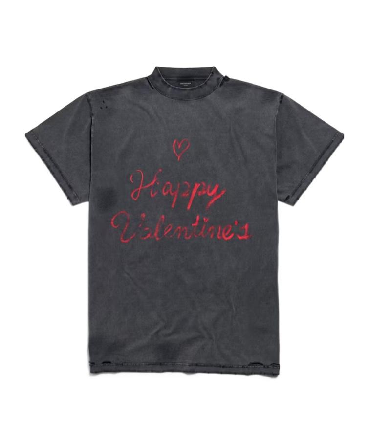 Balenciaga Lipstick Valentines T-Shirt Oversized in Black | Lyst