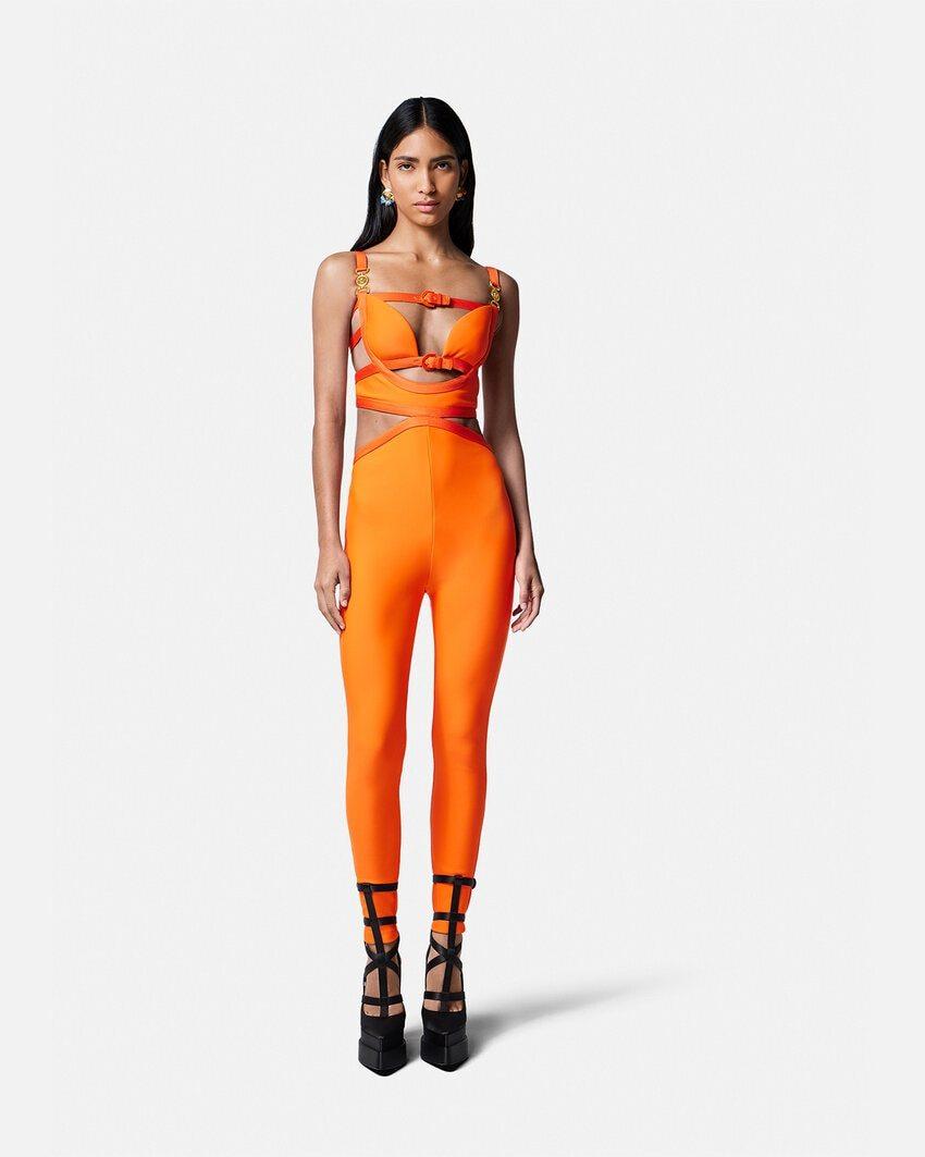 オールインワン・サロペット VERSACE Women Jumpsuits 10119181A086951R900 Orange Versace Full-length jumpsuits and rompers for Women | Online