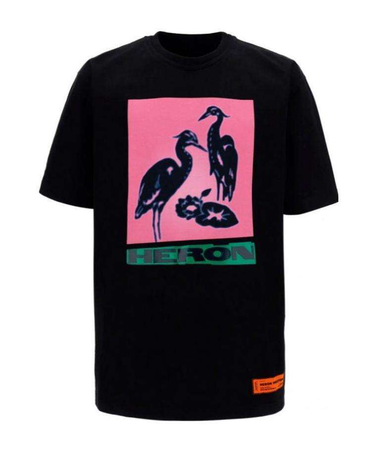 ★Heron Preston★ Allover Printed Logo Patch Short Sleeve T- Heron Preston Active Logo Patch Short Size XL New With Tags