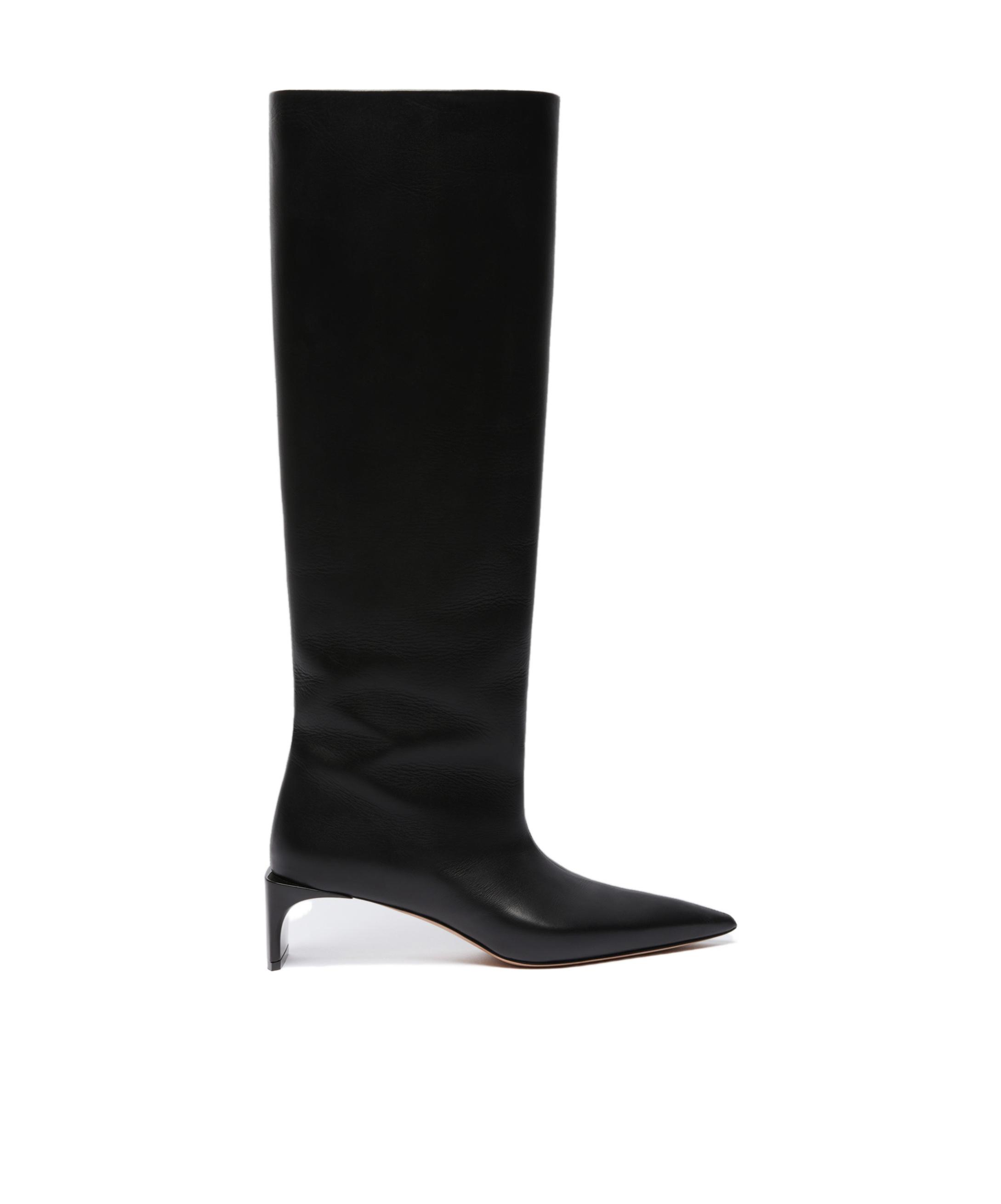 ショートブーツ・ブーティ SPORTMAX BLACK LEATHER ETRA ANKLE BOOTS Sportmax Boots for Women | Online Sale up to 79% off | Lyst