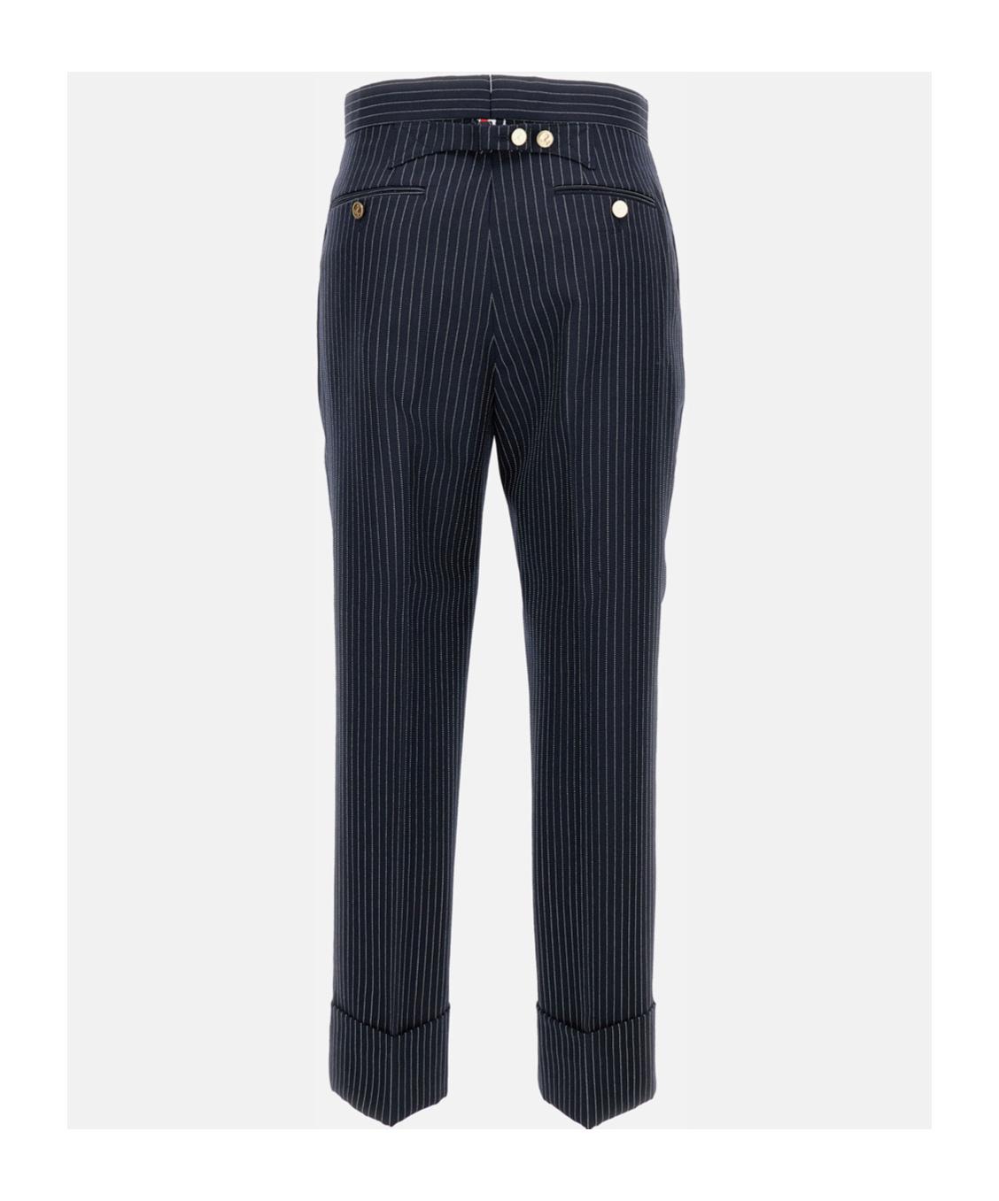 フィットネスボトムス THOM BROWNE Women Straight Pants FJQ001A00535 415 NAVY Thom Browne Navy 4-Bar Engineered Track Pants, Brand Size 42