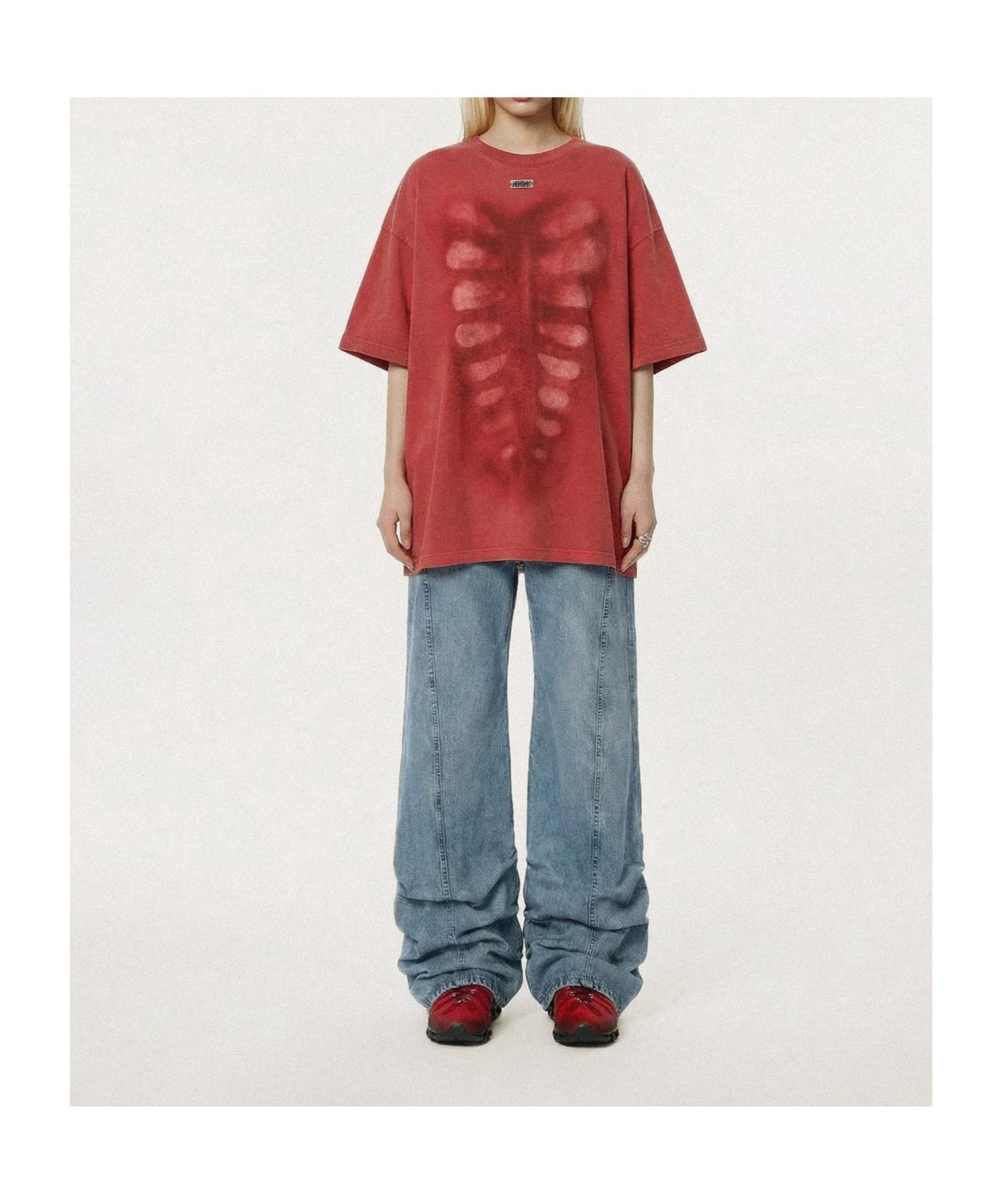トップス avavav Printed t-shirt x-ray red NUBIAN AVAVAV X-Ray T-Shirt in Red for Men | Lyst