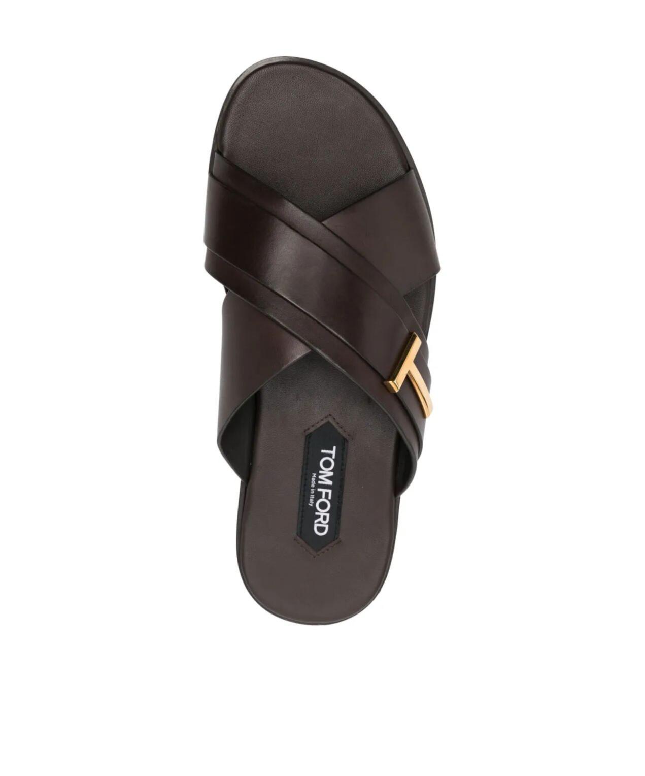 サンダル TOM FORD Men Sandals Brown J1489LCL473X 1B049 Men's Designer Sandals & Espadrilles | TOM FORD Fashion