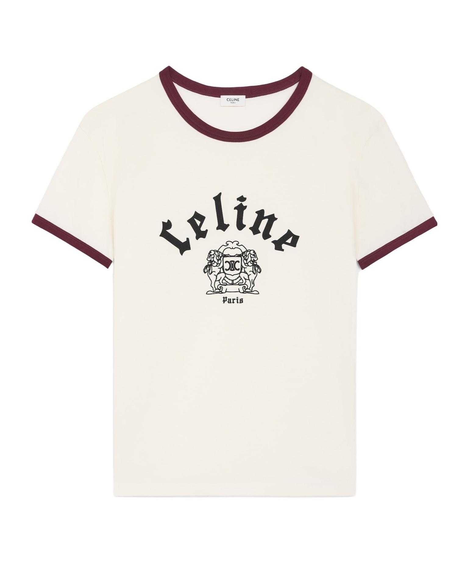 CELINE セリーヌ 24AW BLASON ブラゾン ルーズ 半袖Tシャツカットソー ホワイト/ブラウン RX00F507Z 楽天市場】CELINE セリーヌ Tシャツ BLASON 70's ブラゾン RX09C671Q