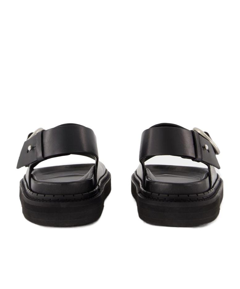 サンダル・ミュール Fussbet Sandals - AMI Paris - Leather - Black Ami Paris Leather sandals for Men | Online Sale up to 60