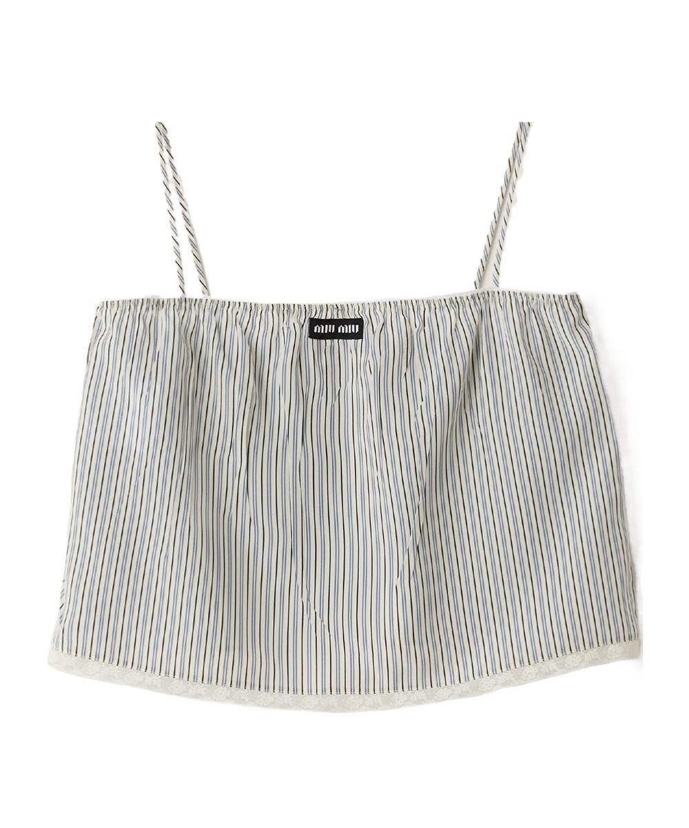 トップス Miu Miu frill tops Miu Miu Boucle Sleeveless Top in Rosa | FWRD