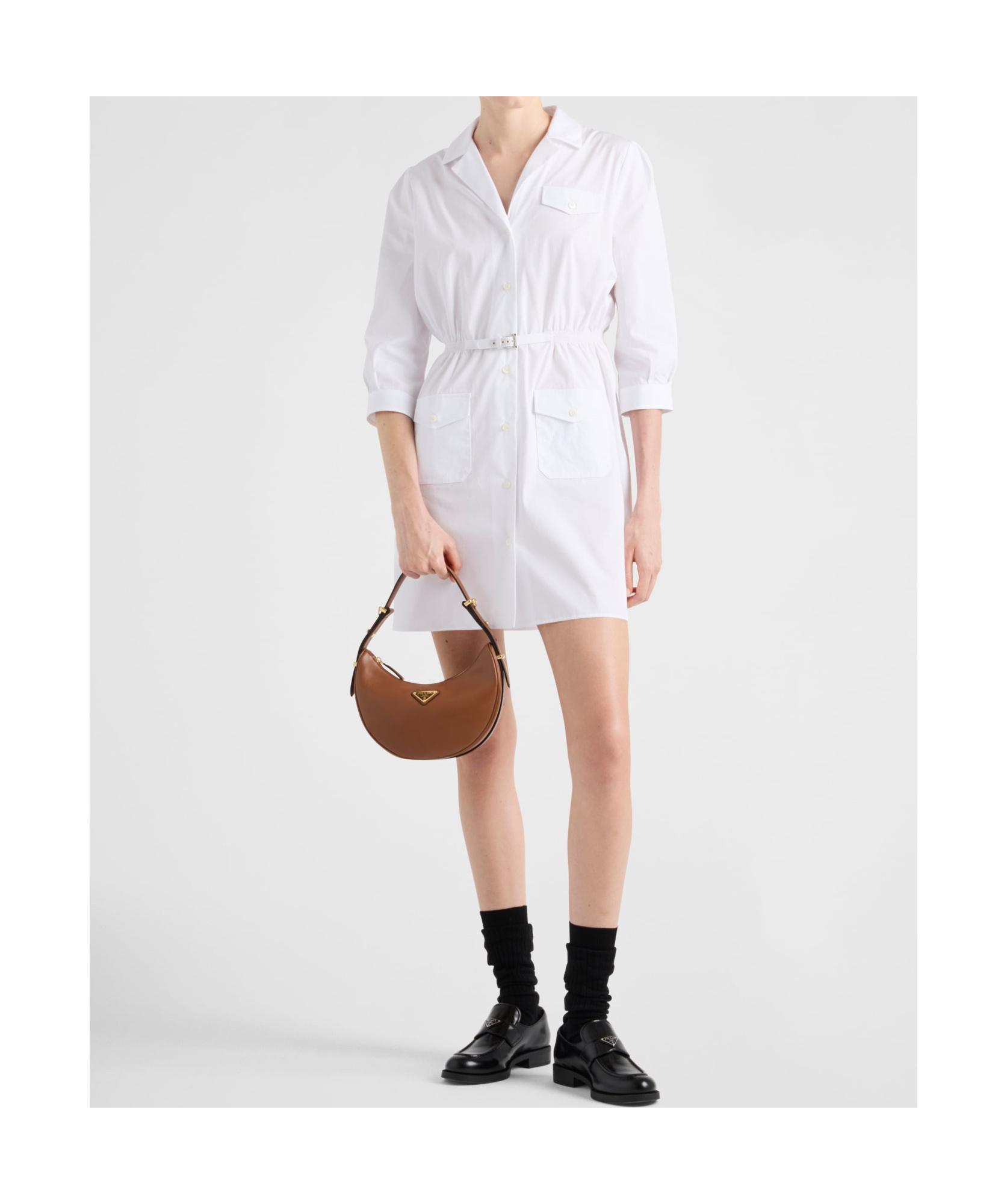 Prada Poplin Mini-Dress in White | Lyst